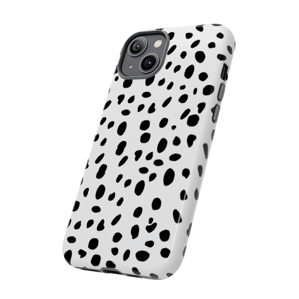 Dalmatian Spot Tough Phone Case — Black & White Protective Cover