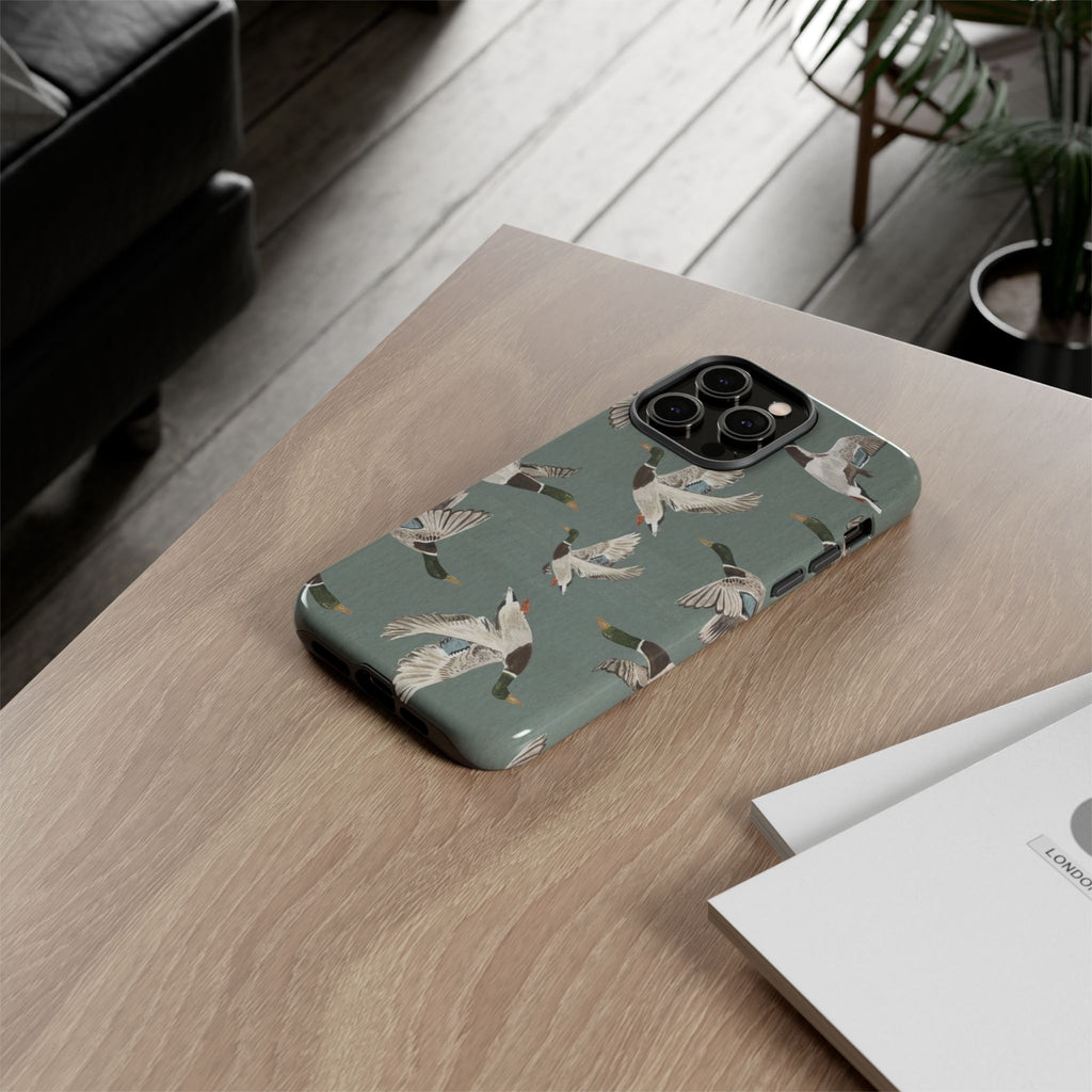 Mallard Ducks Pattern — Protective Bird Print iPhone Cover