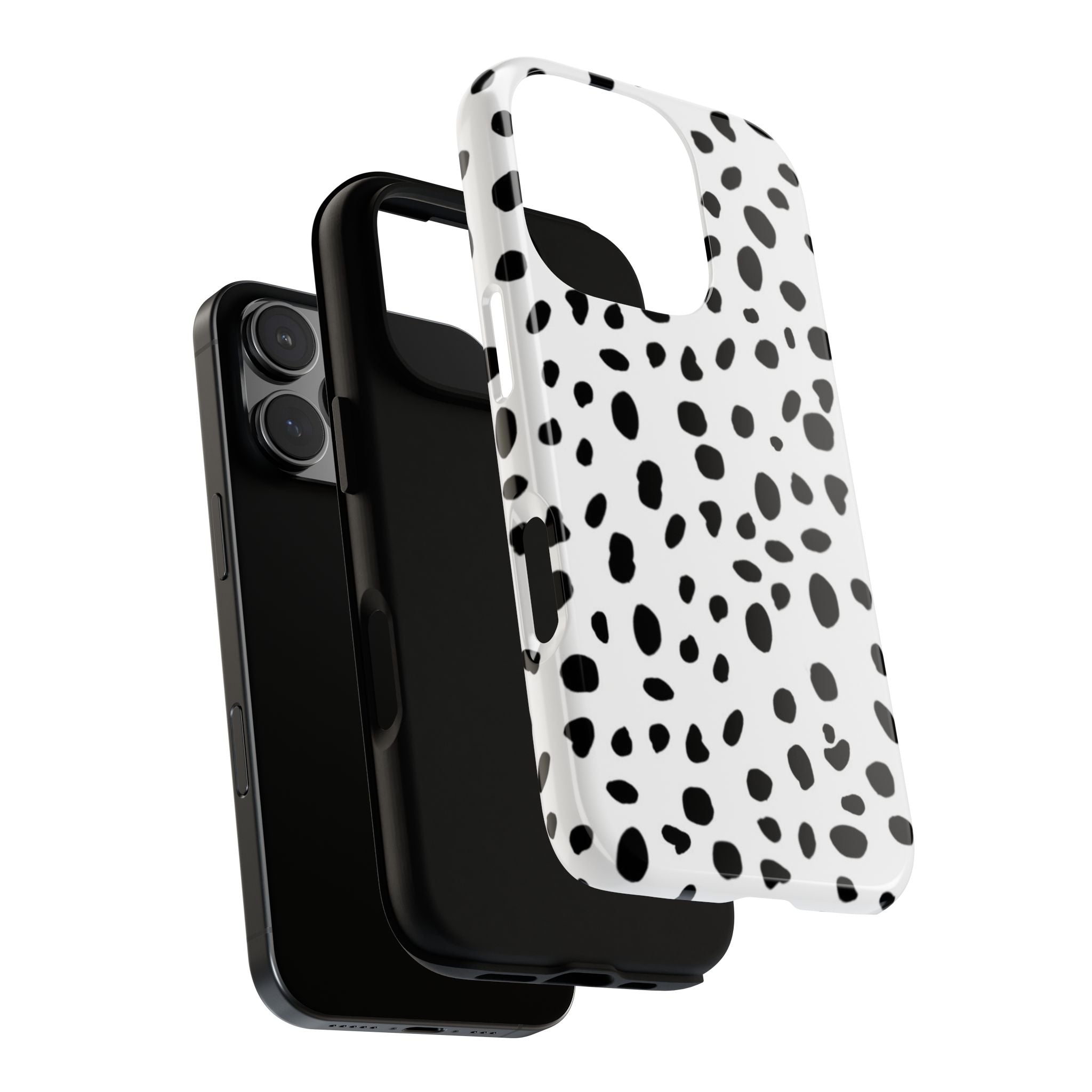 Dalmatian Spot Tough Phone Case — Black & White Protective Cover