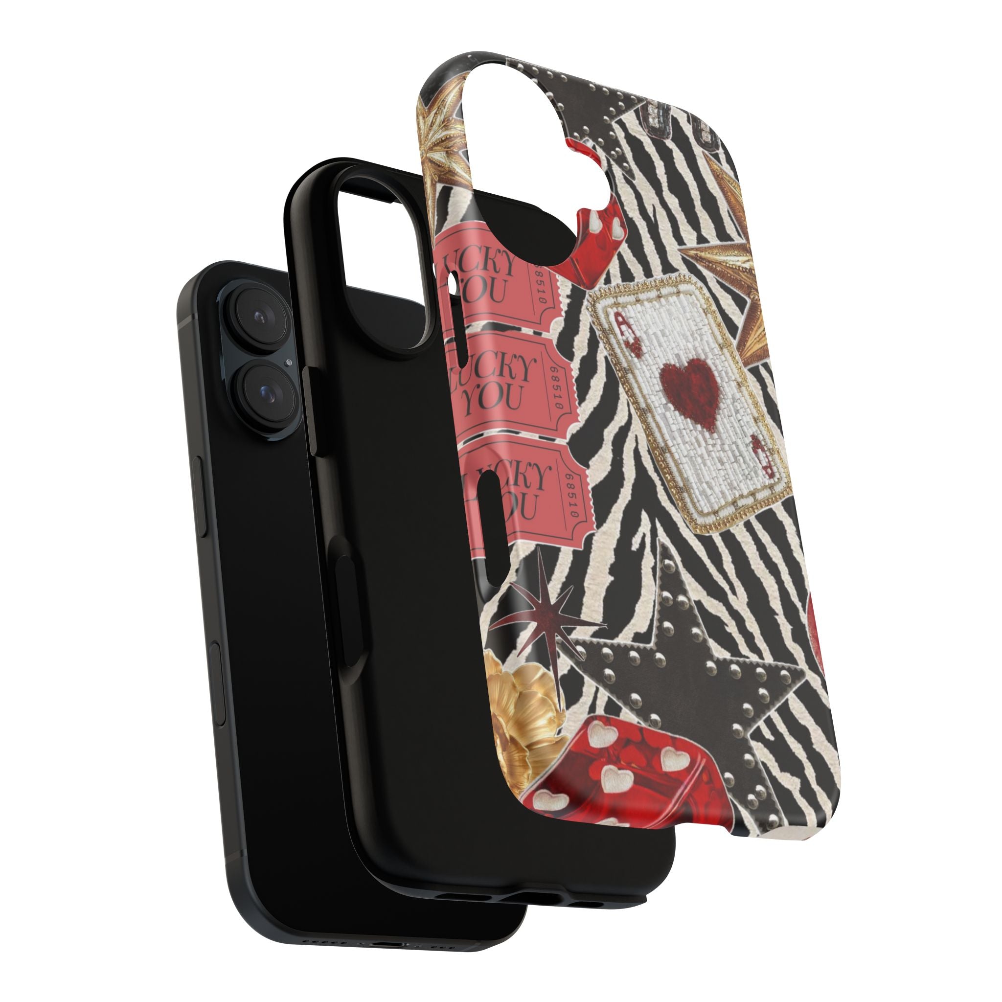 Retro Vegas Zebra Print- Durable Phone Case
