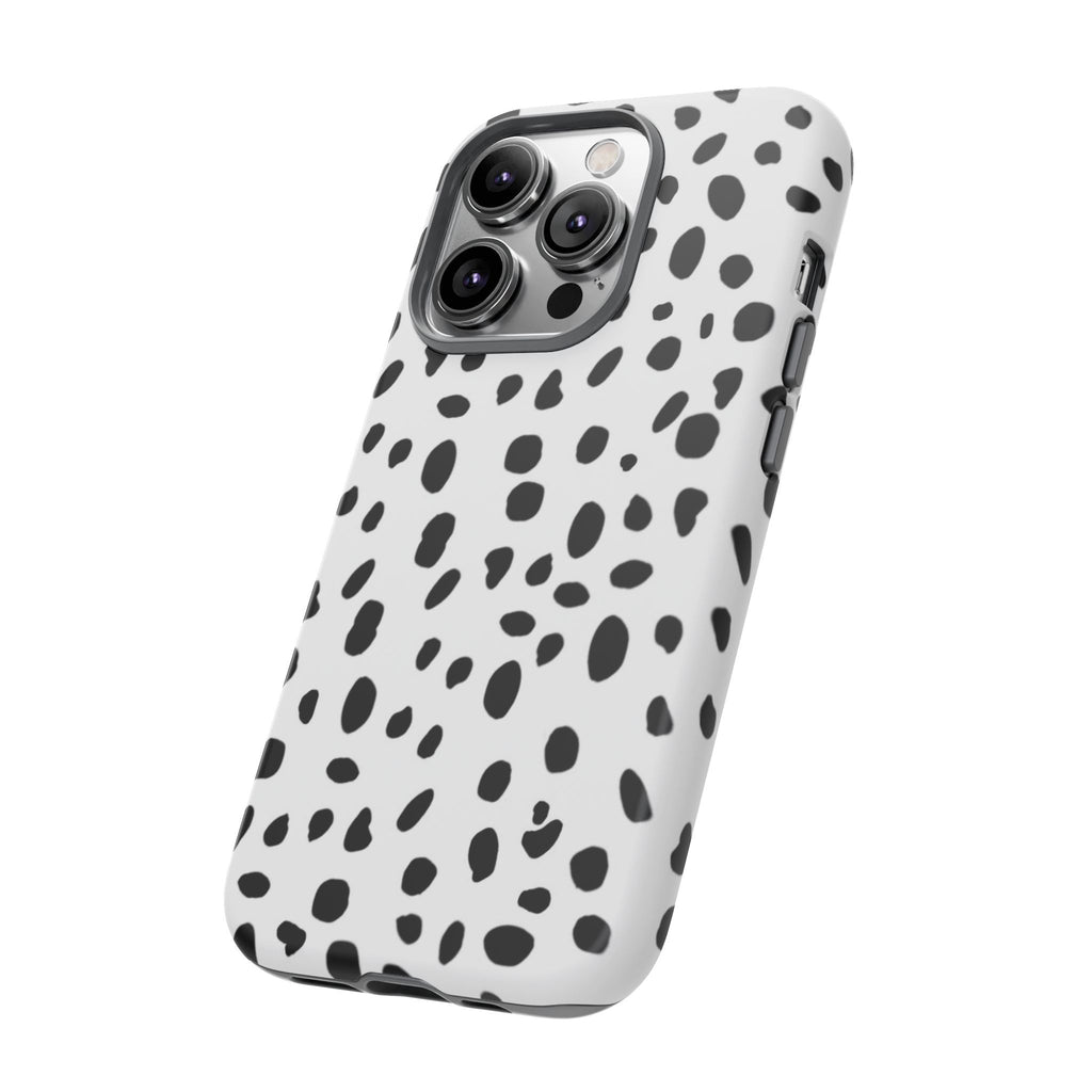 Dalmatian Spot Tough Phone Case — Black & White Protective Cover