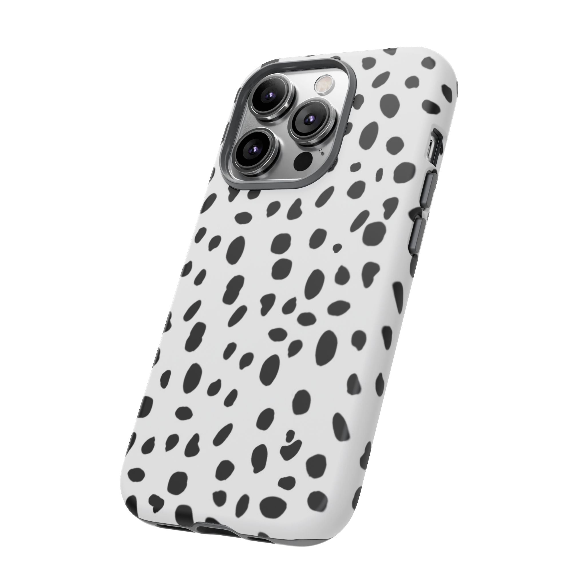 Dalmatian Spot Tough Phone Case — Black & White Protective Cover