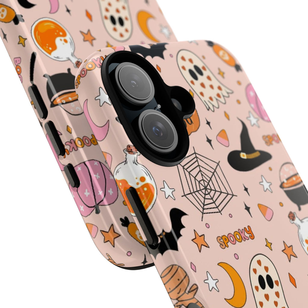 Spooky Halloween — Pink Ghosts, Witches, Candy & "Boo to You" Design
