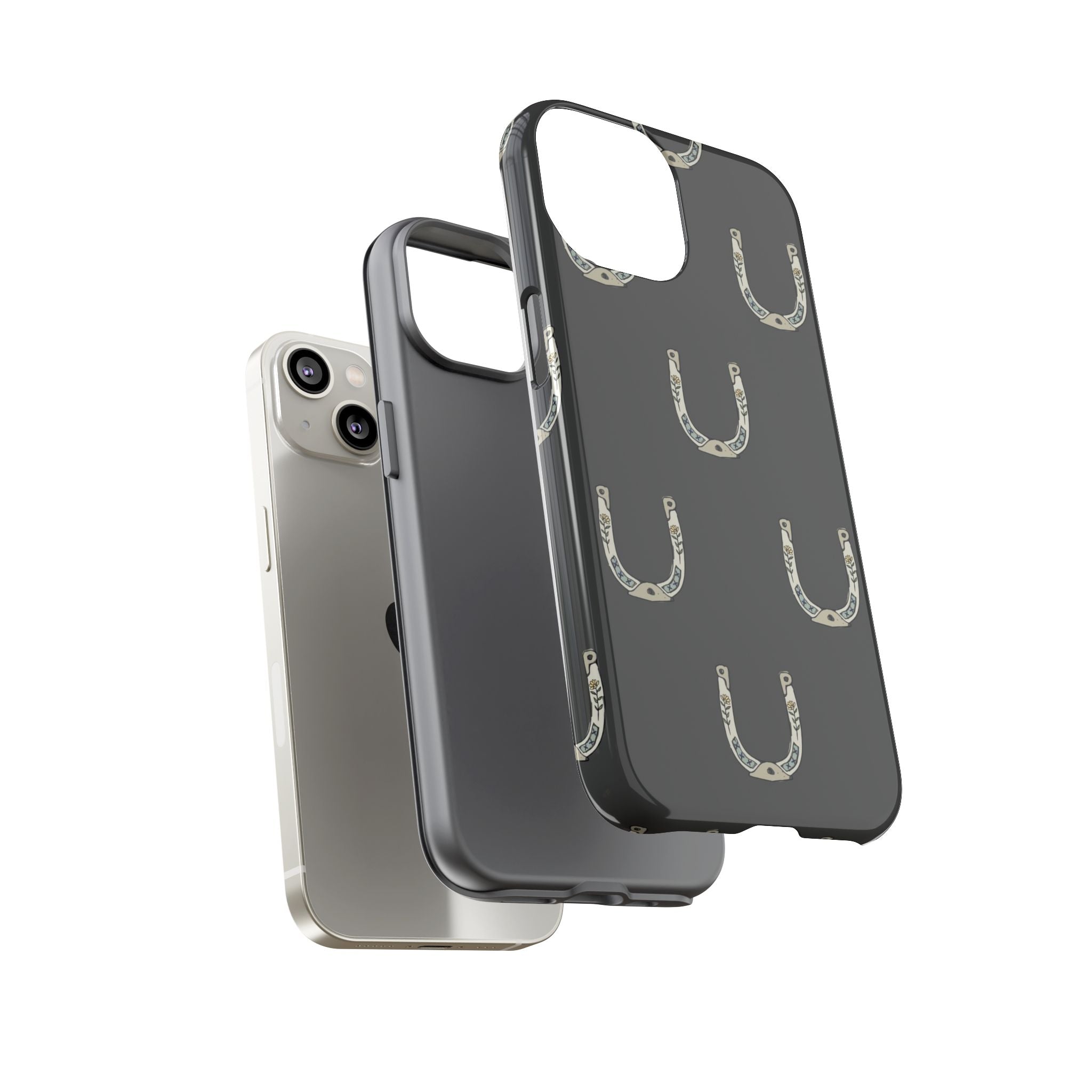 Lucky Horseshoe  — Lucky Rustic Grey iPhone Cover