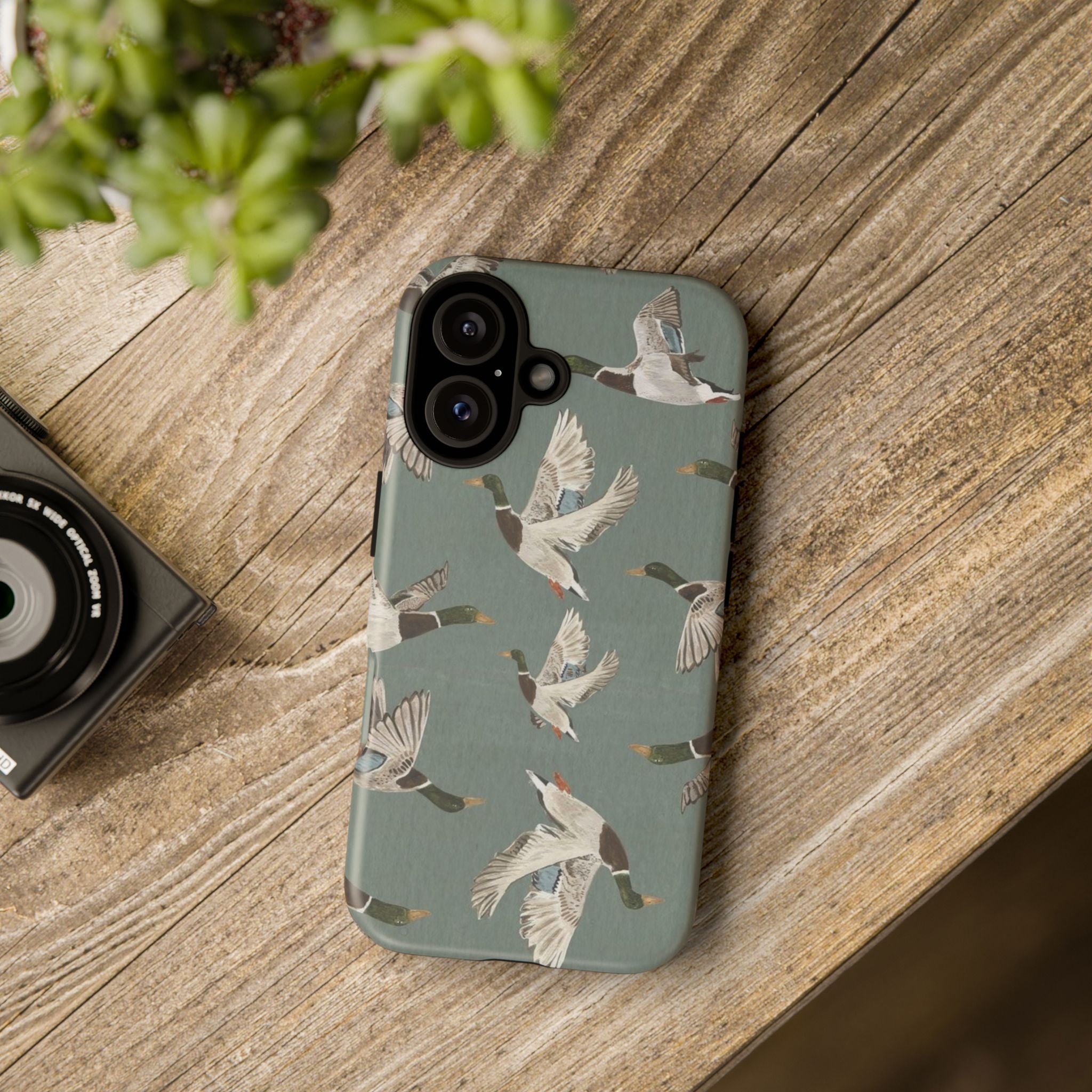 Mallard Ducks Pattern — Protective Bird Print iPhone Cover