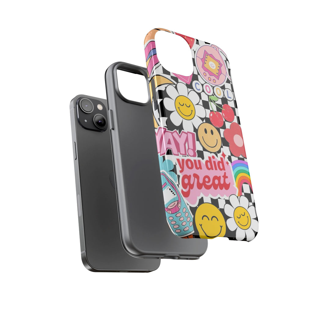 Retro Kawaii Sticker Collage, "You Did Great" Motivational Design