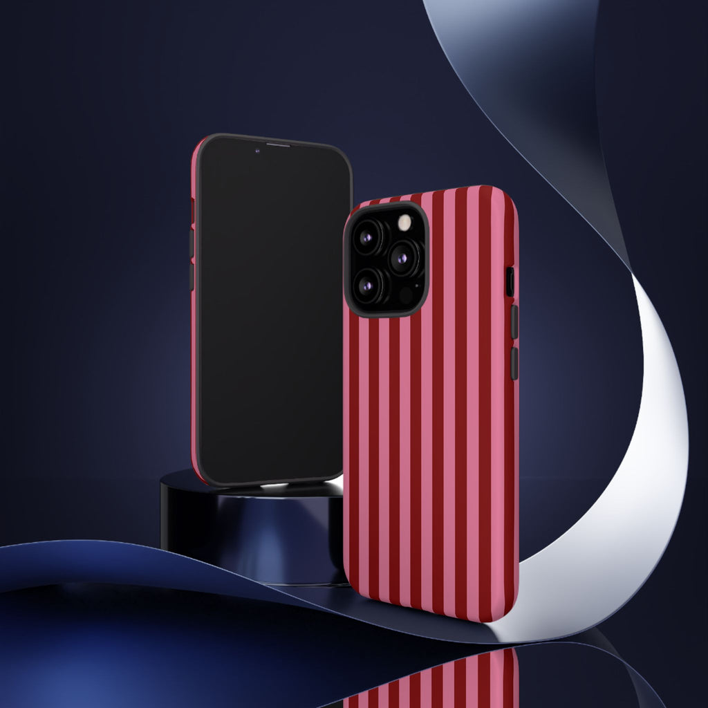 Ruby Red Stripes Case | Tough Phone Case