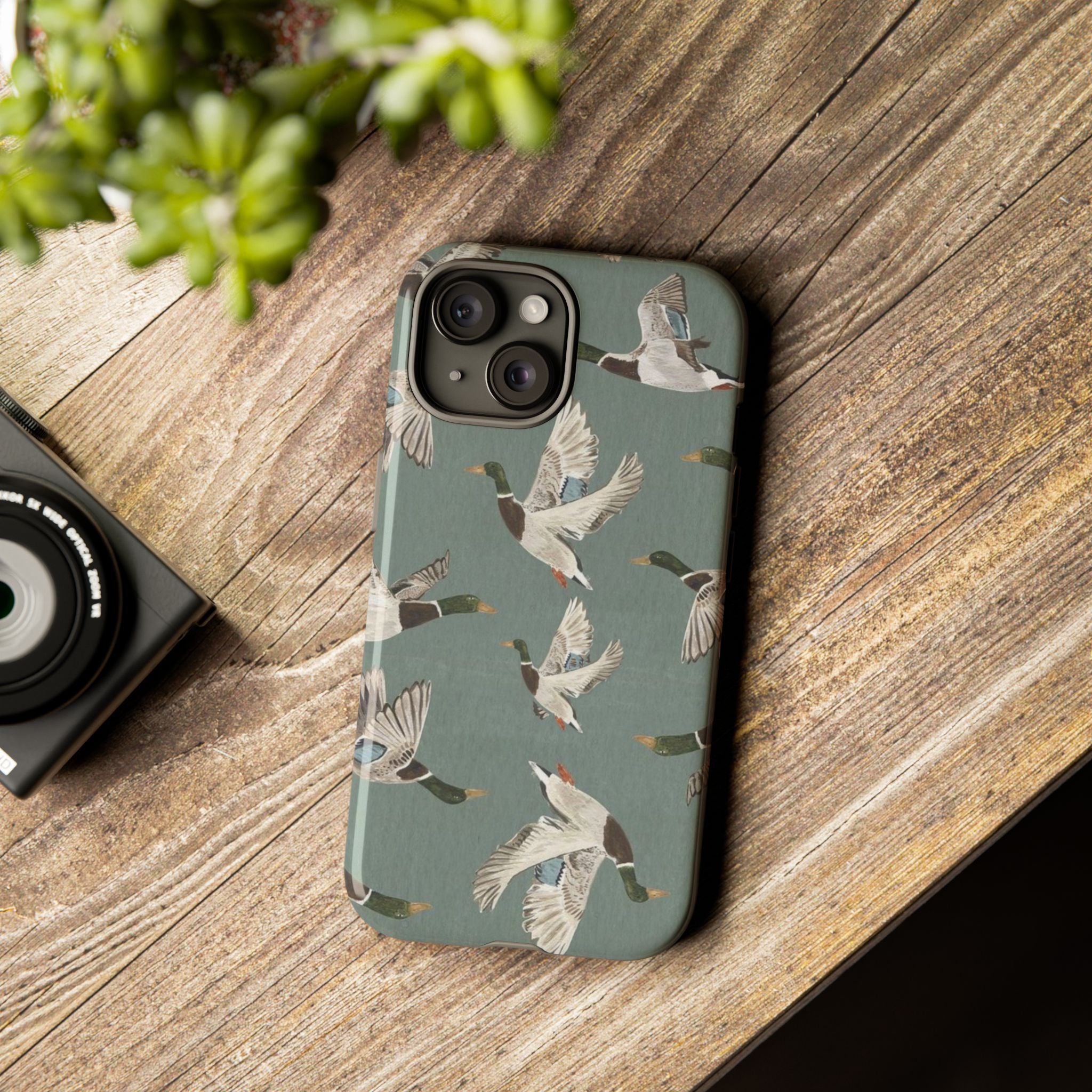 Mallard Ducks Pattern — Protective Bird Print iPhone Cover