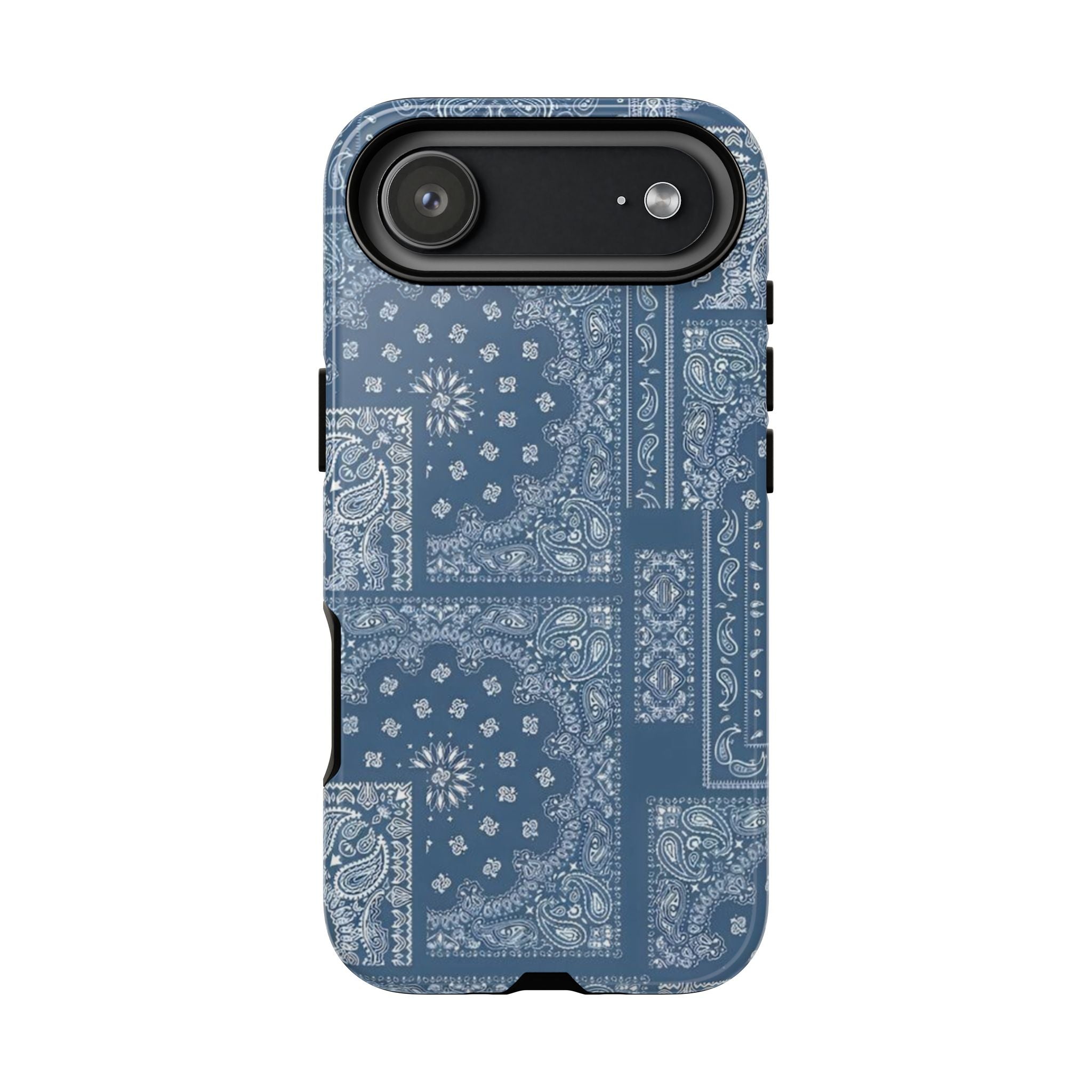 Blue Bandana Tough Phone Case — Rugged Protective iPhone Cover