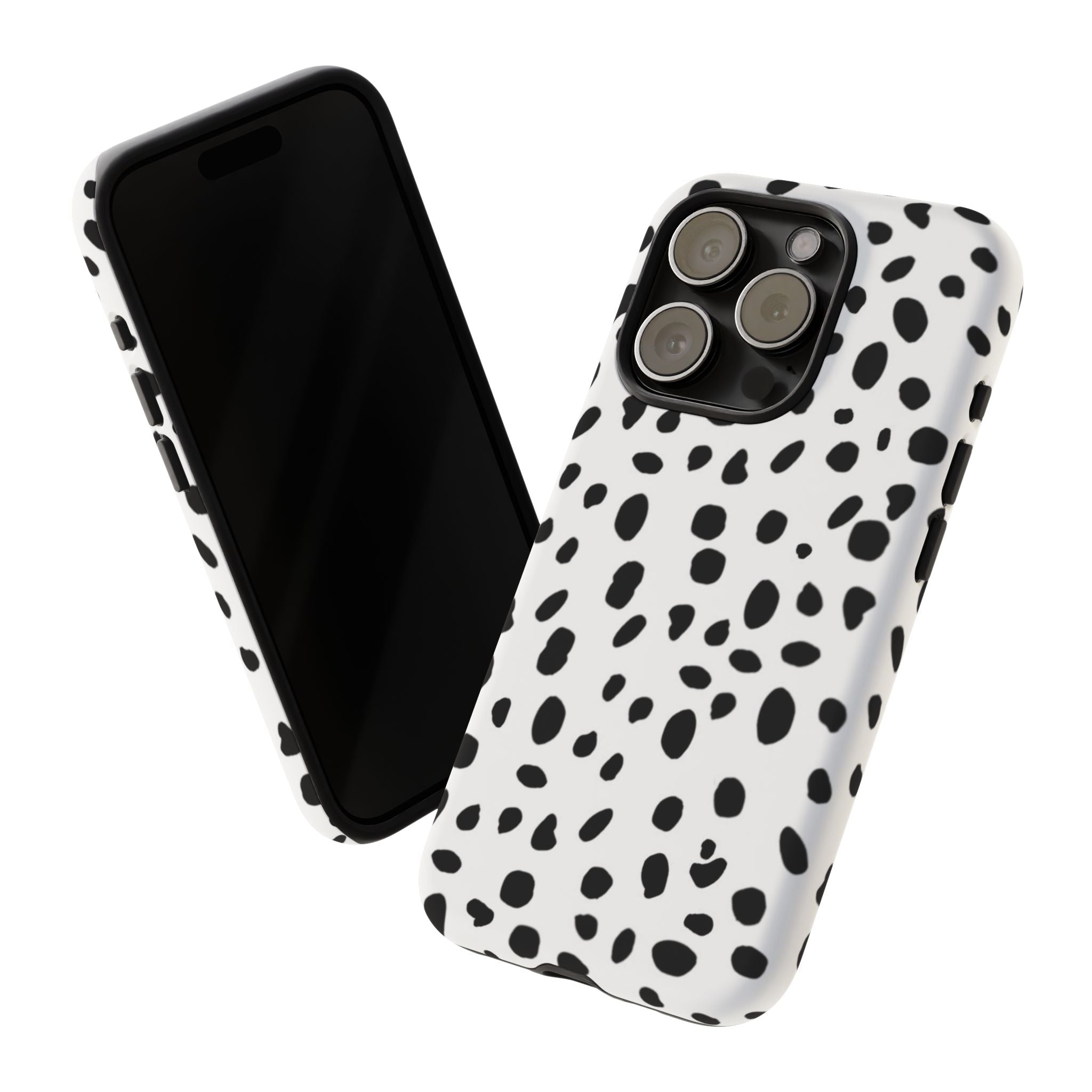 Dalmatian Spot Tough Phone Case — Black & White Protective Cover