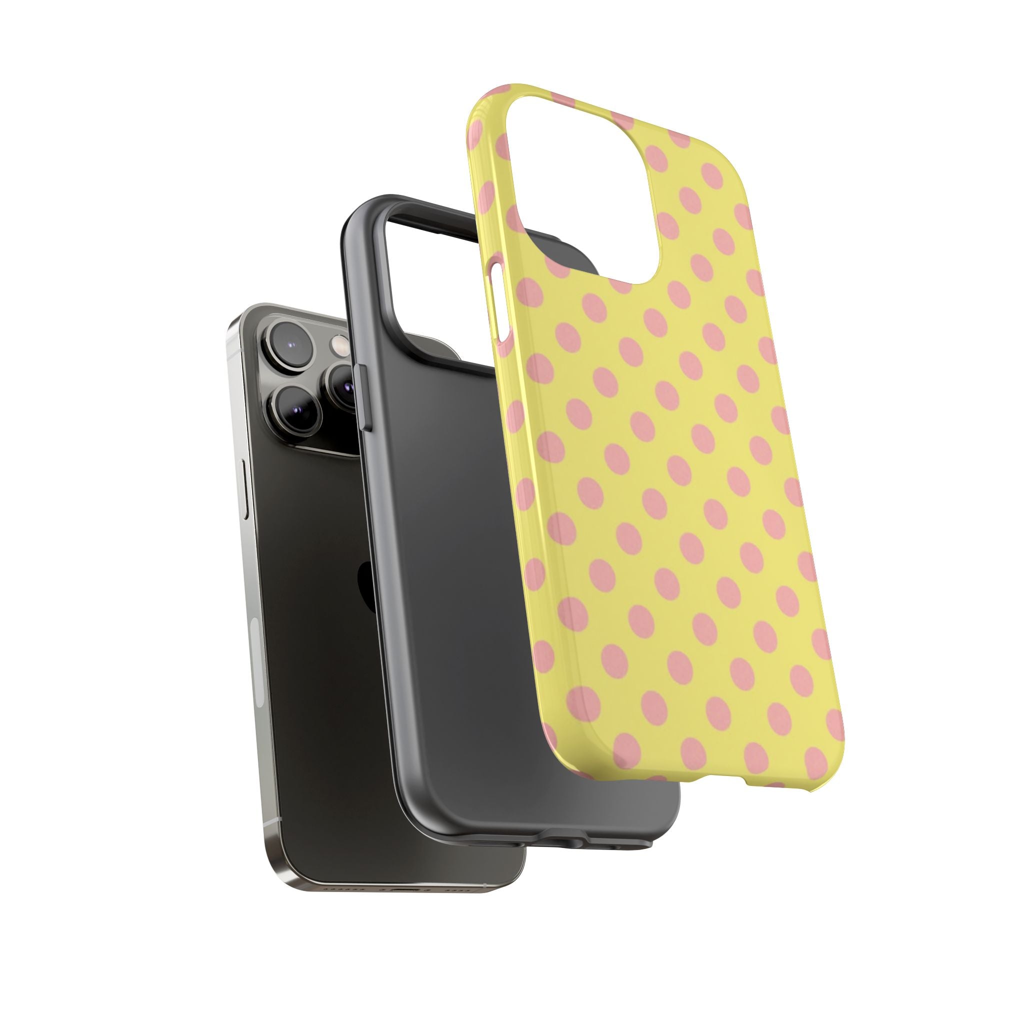 Yellow Polka Dot Phone Case — Cute Pink Dot Tough Case
