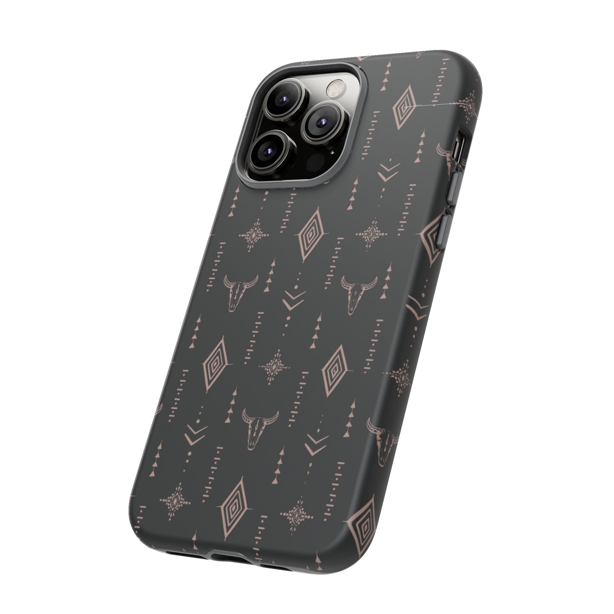 Western Diamond Bull Tough Phone Case — Protective Southwestern Pattern
