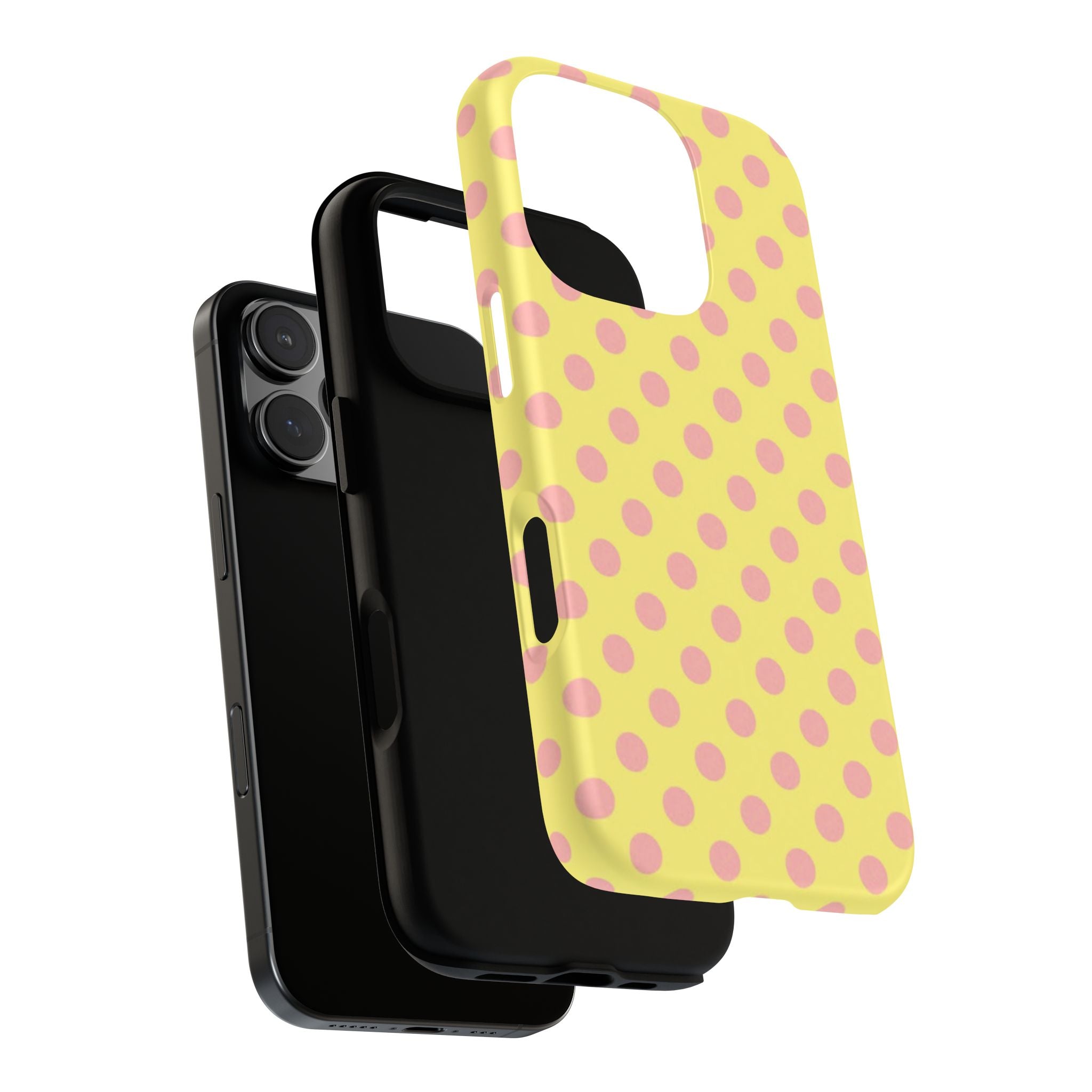 Yellow Polka Dot Phone Case — Cute Pink Dot Tough Case