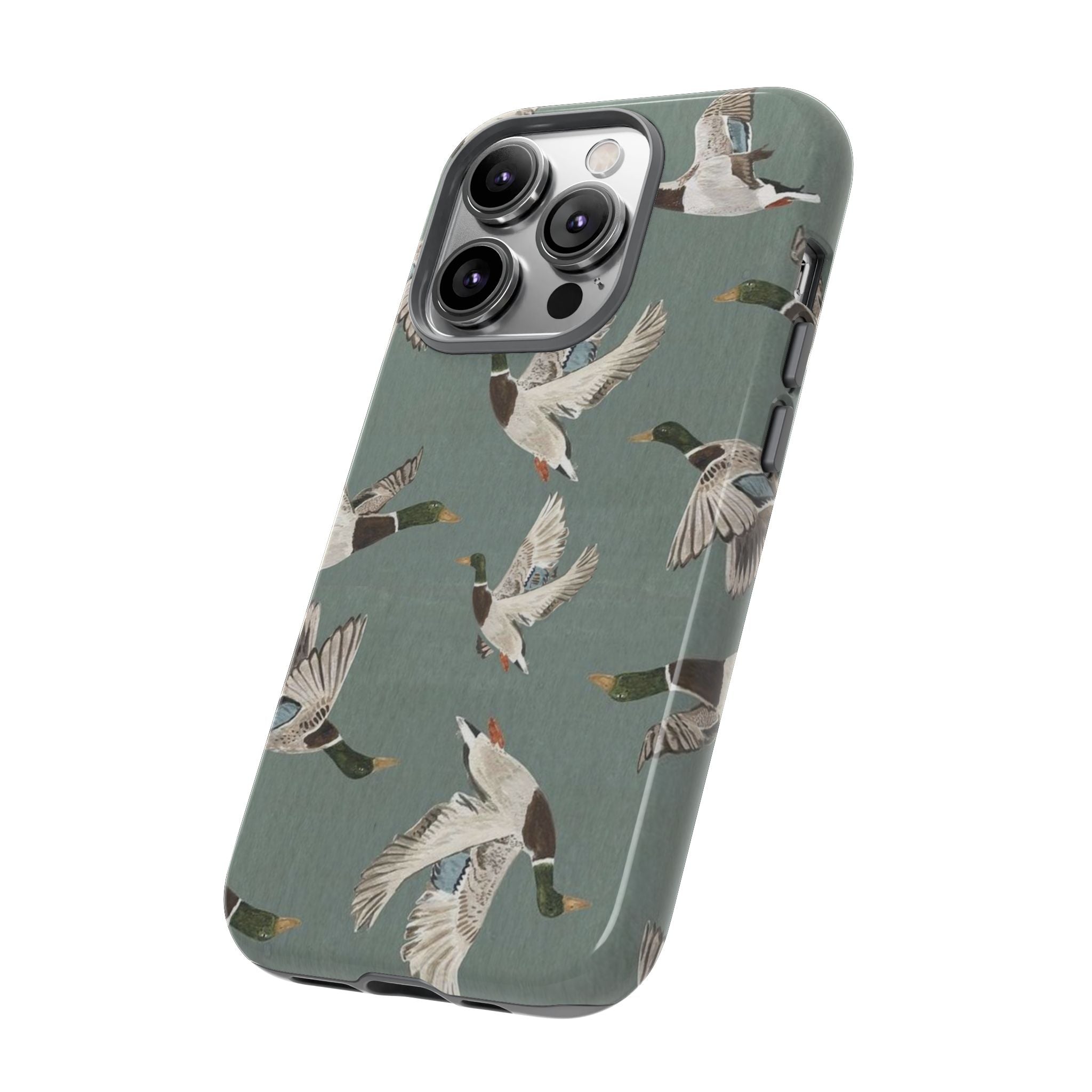 Mallard Ducks Pattern — Protective Bird Print iPhone Cover