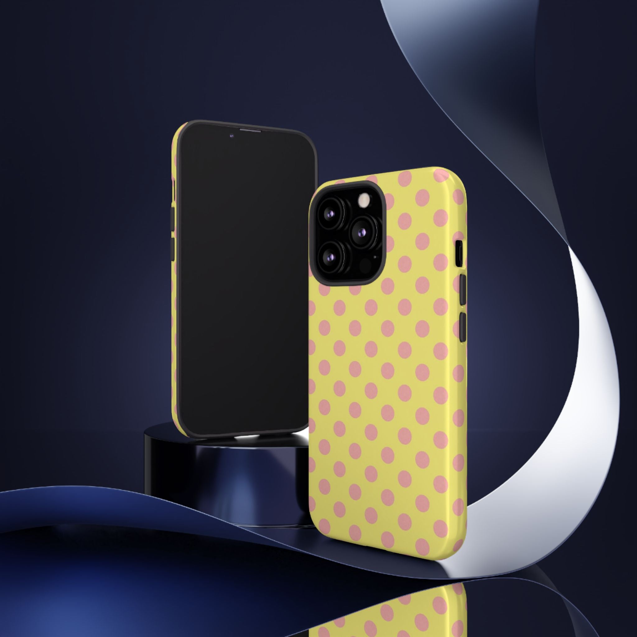 Yellow Polka Dot Phone Case — Cute Pink Dot Tough Case