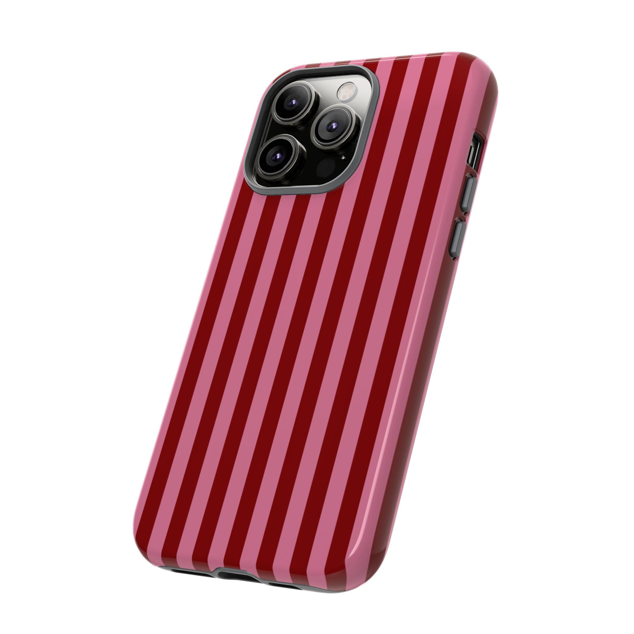 Ruby Red Stripes Case | Tough Phone Case