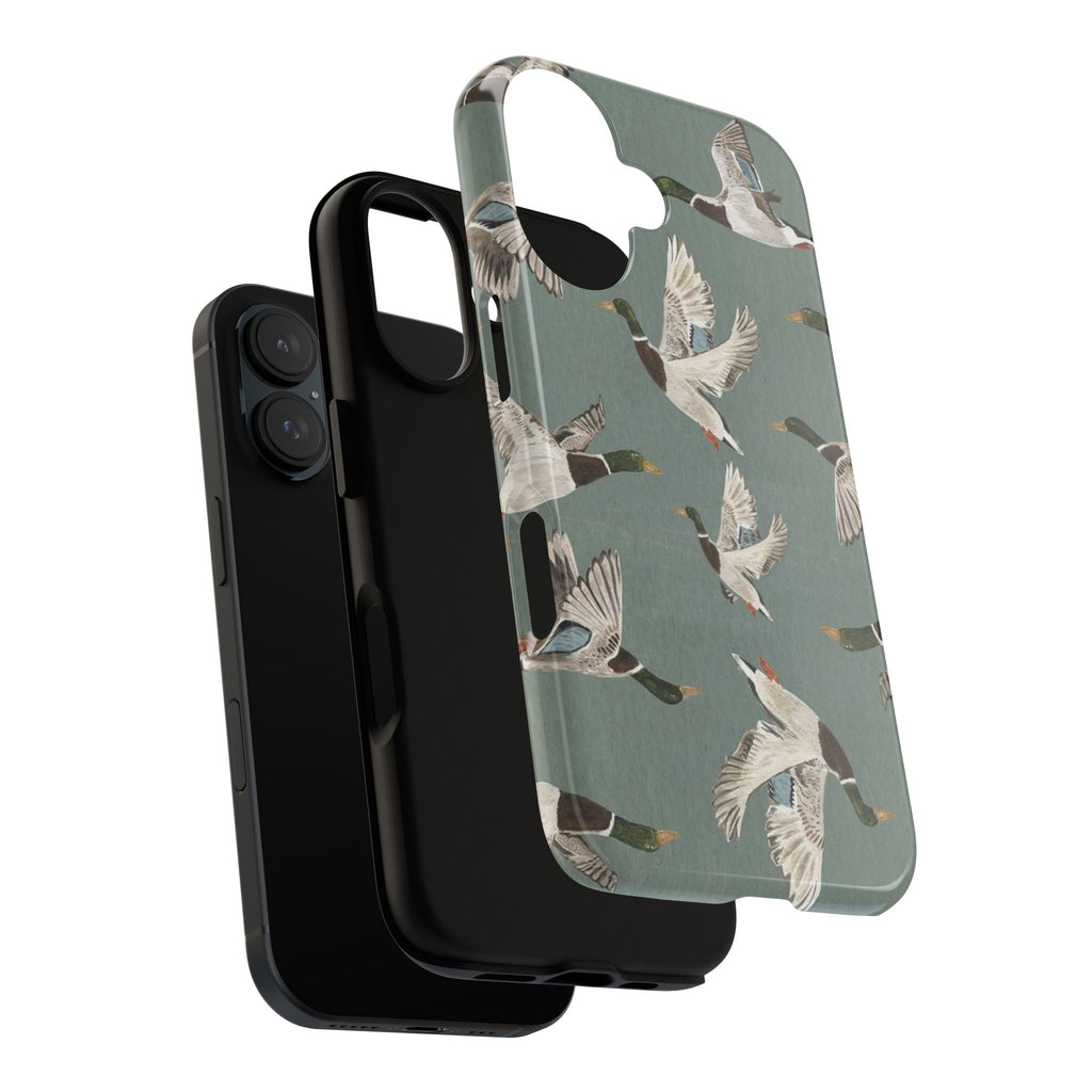 Mallard Ducks Pattern — Protective Bird Print iPhone Cover