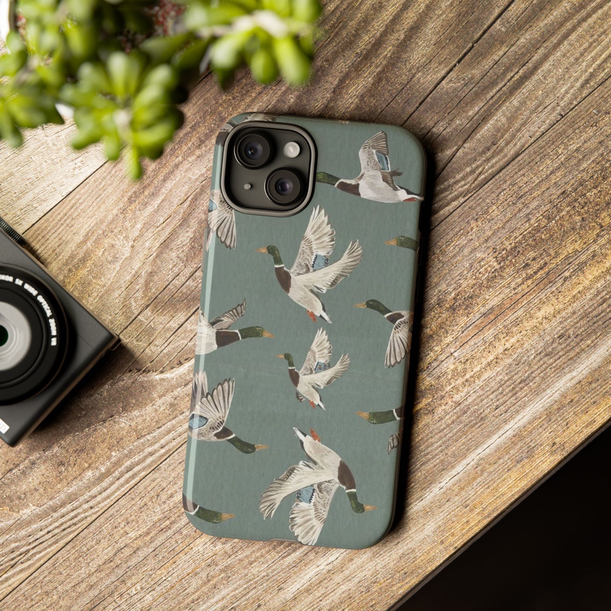 Mallard Ducks Pattern — Protective Bird Print iPhone Cover