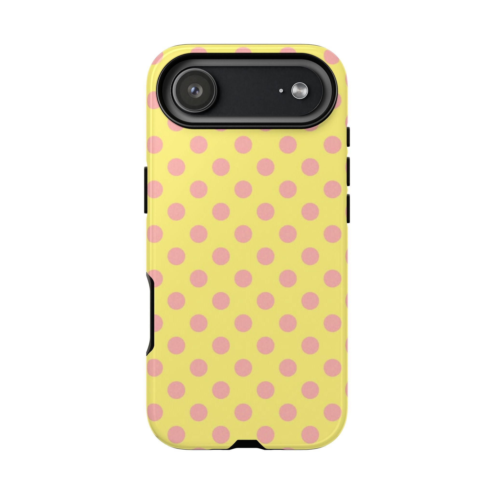 Yellow Polka Dot Phone Case — Cute Pink Dot Tough Case