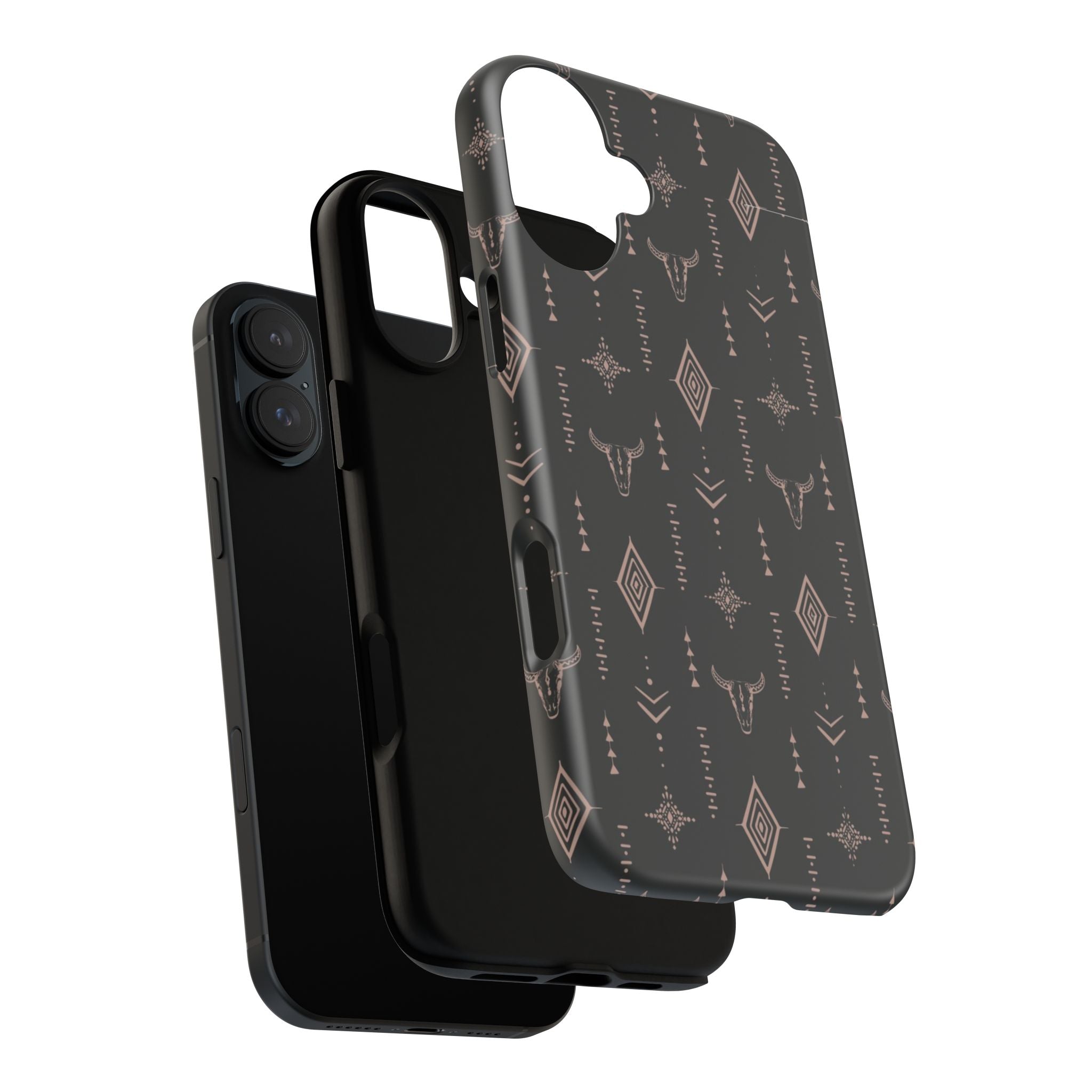 Western Diamond Bull Tough Phone Case — Protective Southwestern Pattern