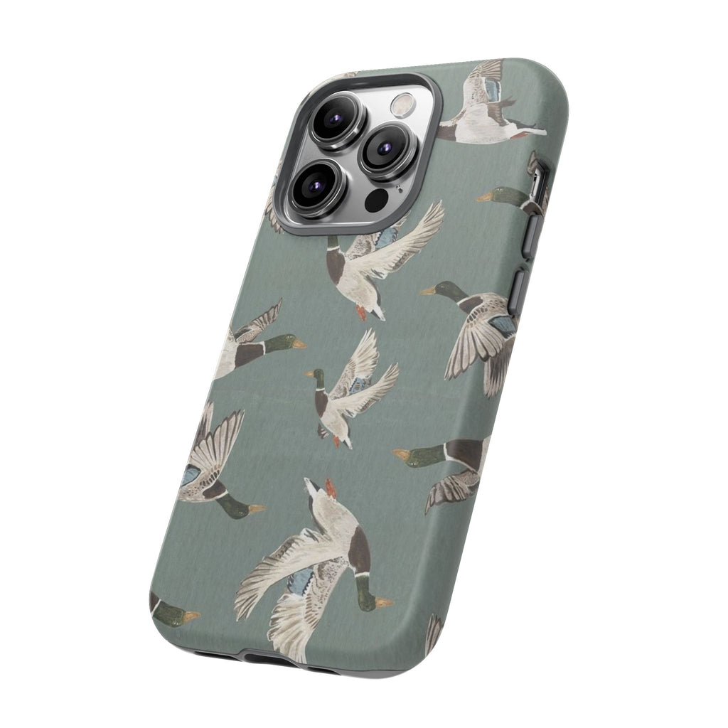 Mallard Ducks Pattern — Protective Bird Print iPhone Cover
