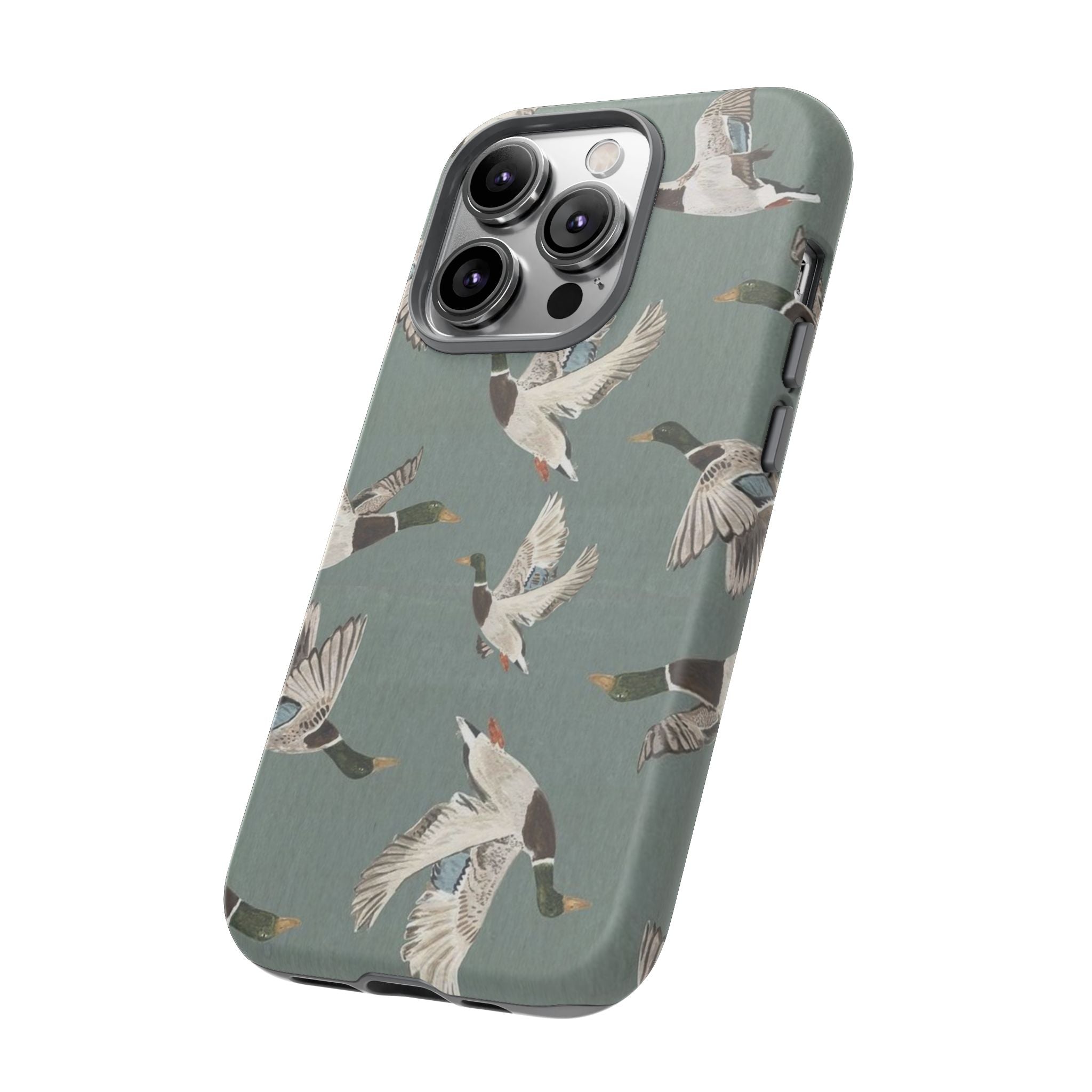 Mallard Ducks Pattern — Protective Bird Print iPhone Cover
