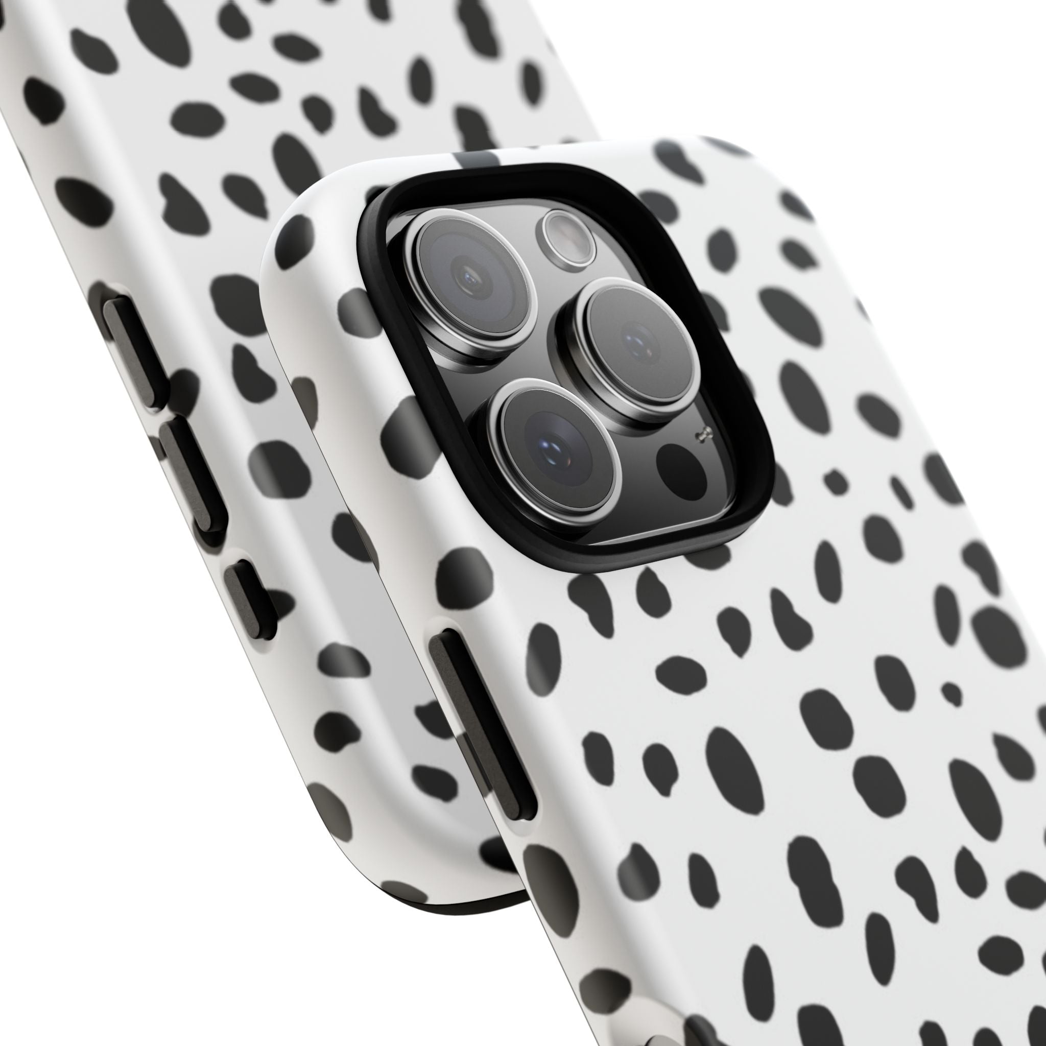 Dalmatian Spot Tough Phone Case — Black & White Protective Cover