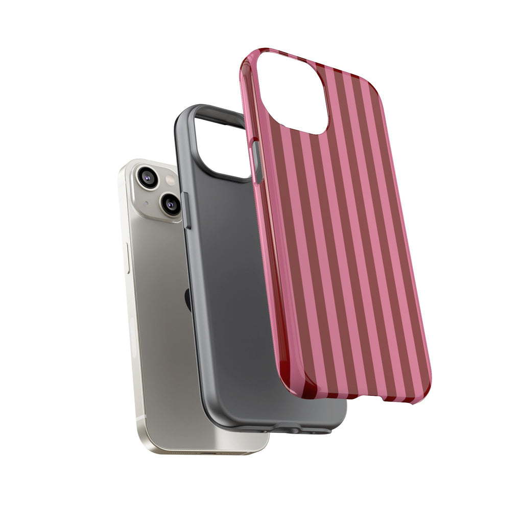 Ruby Red Stripes Case | Tough Phone Case
