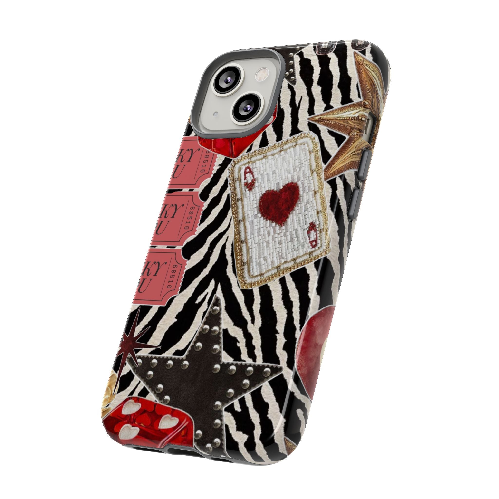 Retro Vegas Zebra Print- Durable Phone Case