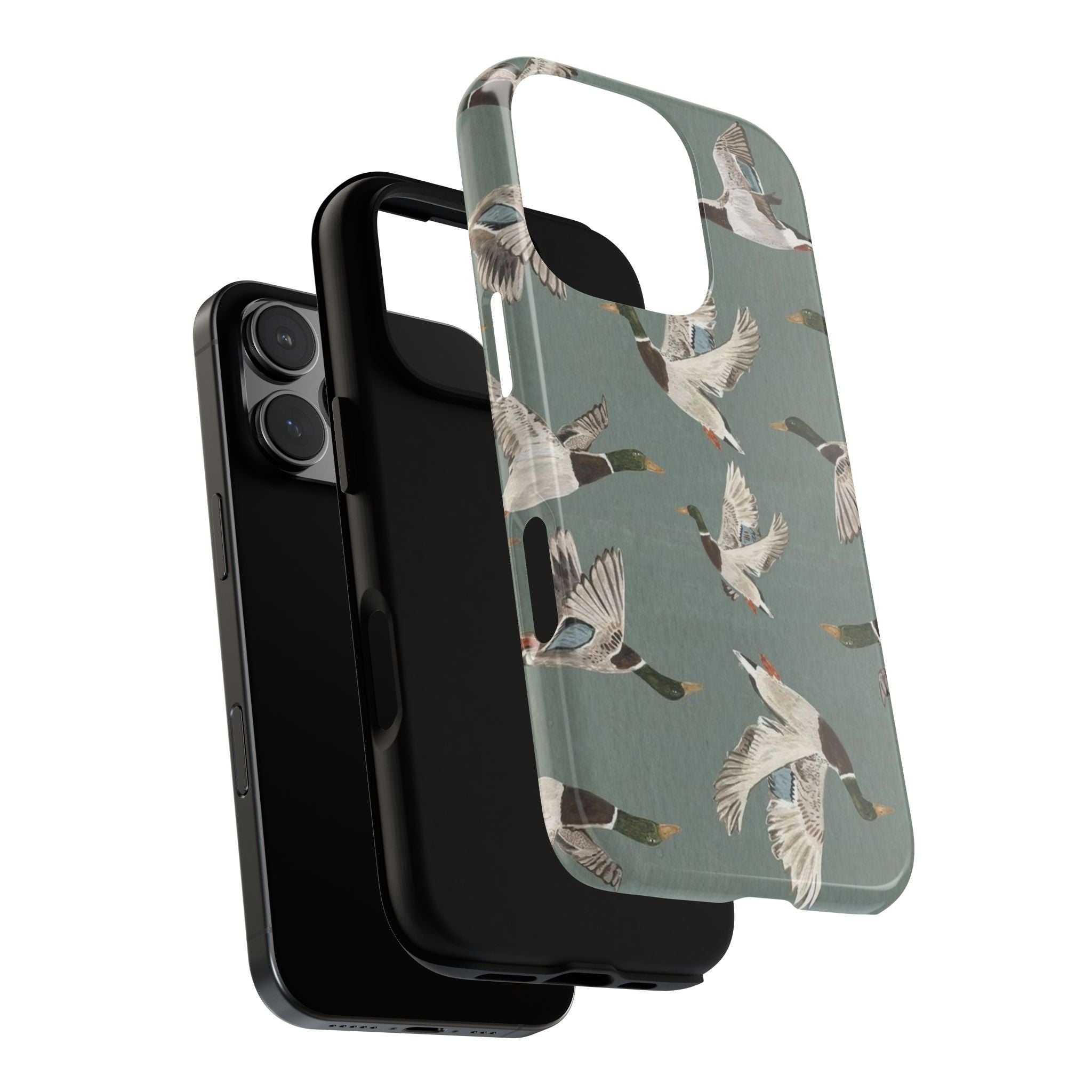 Mallard Ducks Pattern — Protective Bird Print iPhone Cover