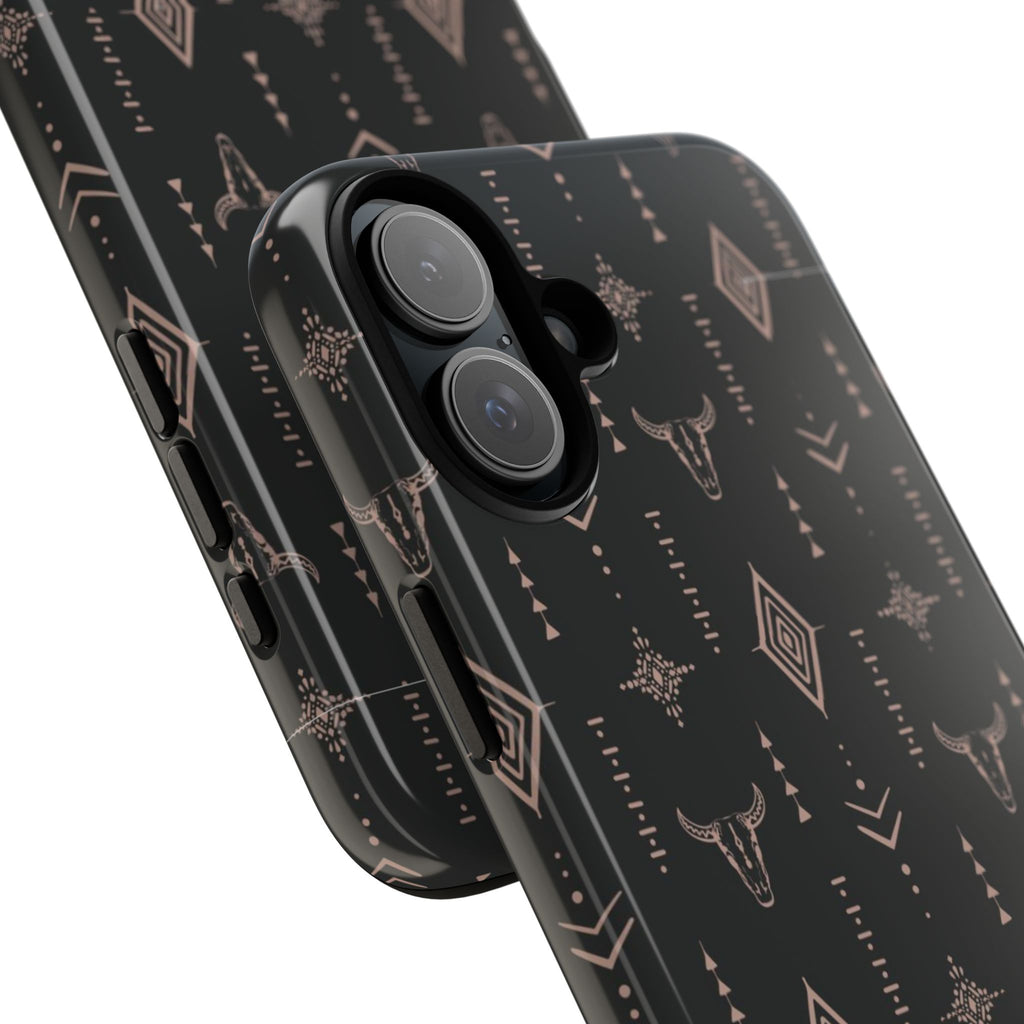 Western Diamond Bull Tough Phone Case — Protective Southwestern Pattern