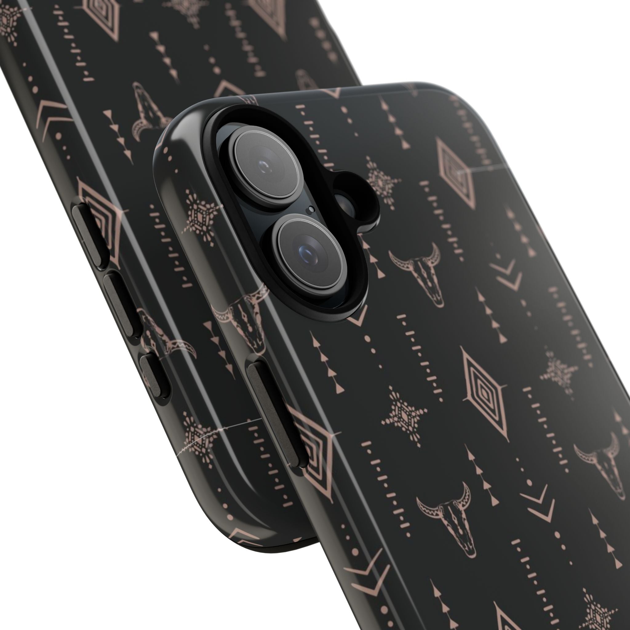 Western Diamond Bull Tough Phone Case — Protective Southwestern Pattern