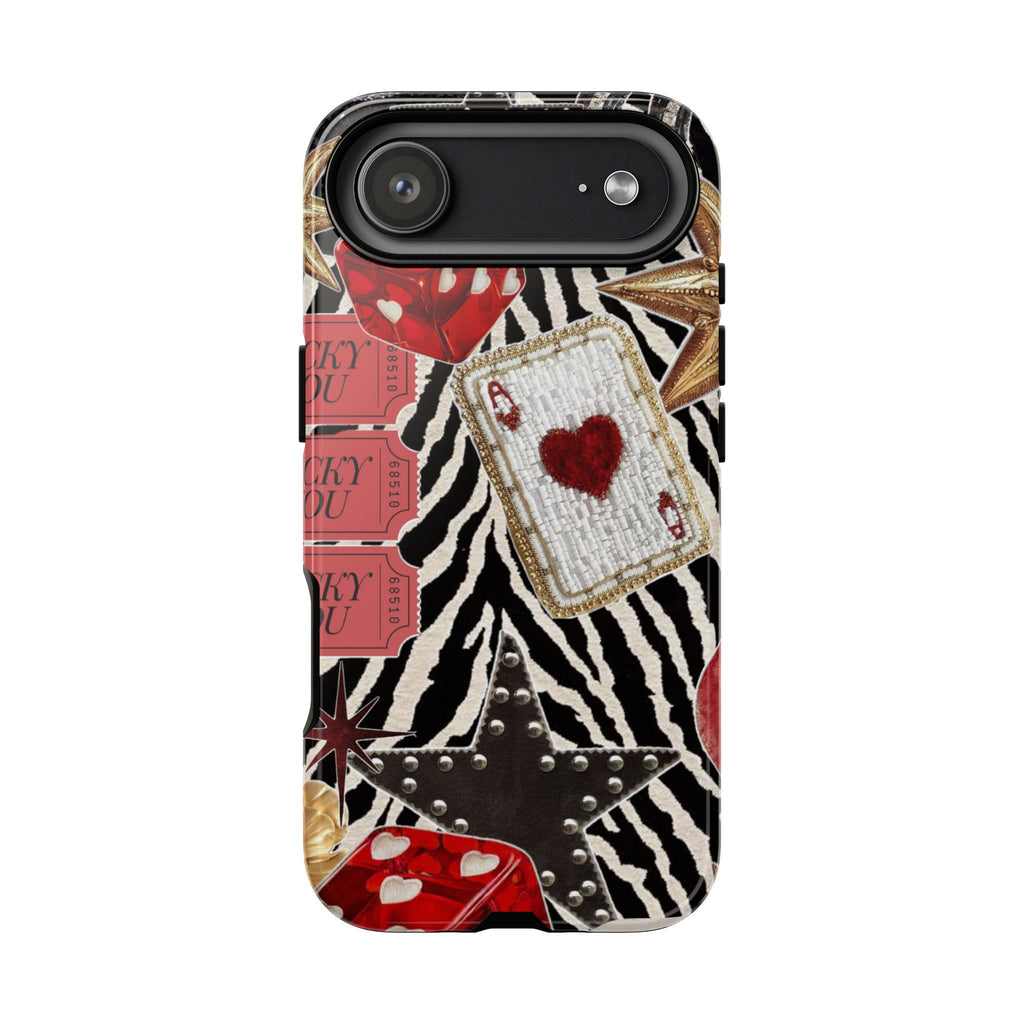 Retro Vegas Zebra Print- Durable Phone Case