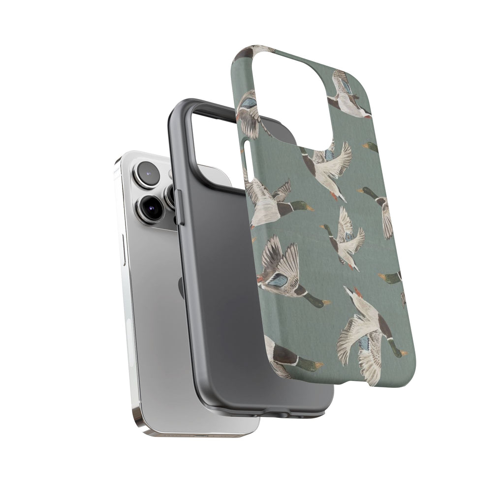 Mallard Ducks Pattern — Protective Bird Print iPhone Cover