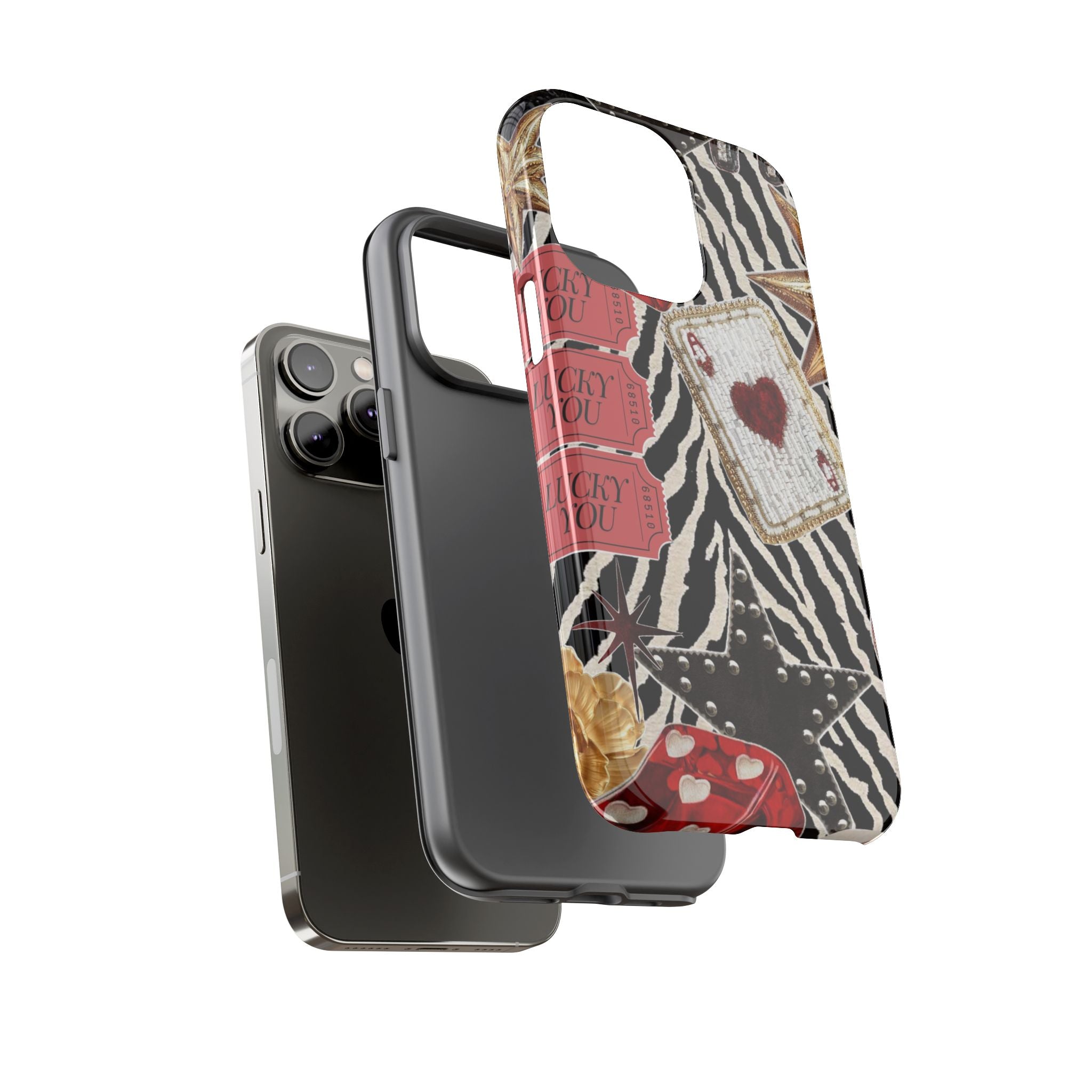 Retro Vegas Zebra Print- Durable Phone Case