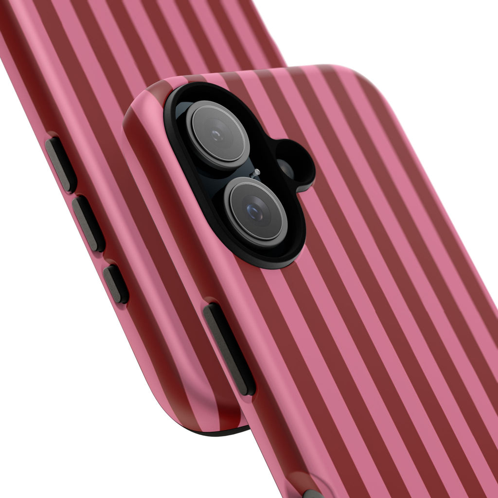Ruby Red Stripes Case | Tough Phone Case