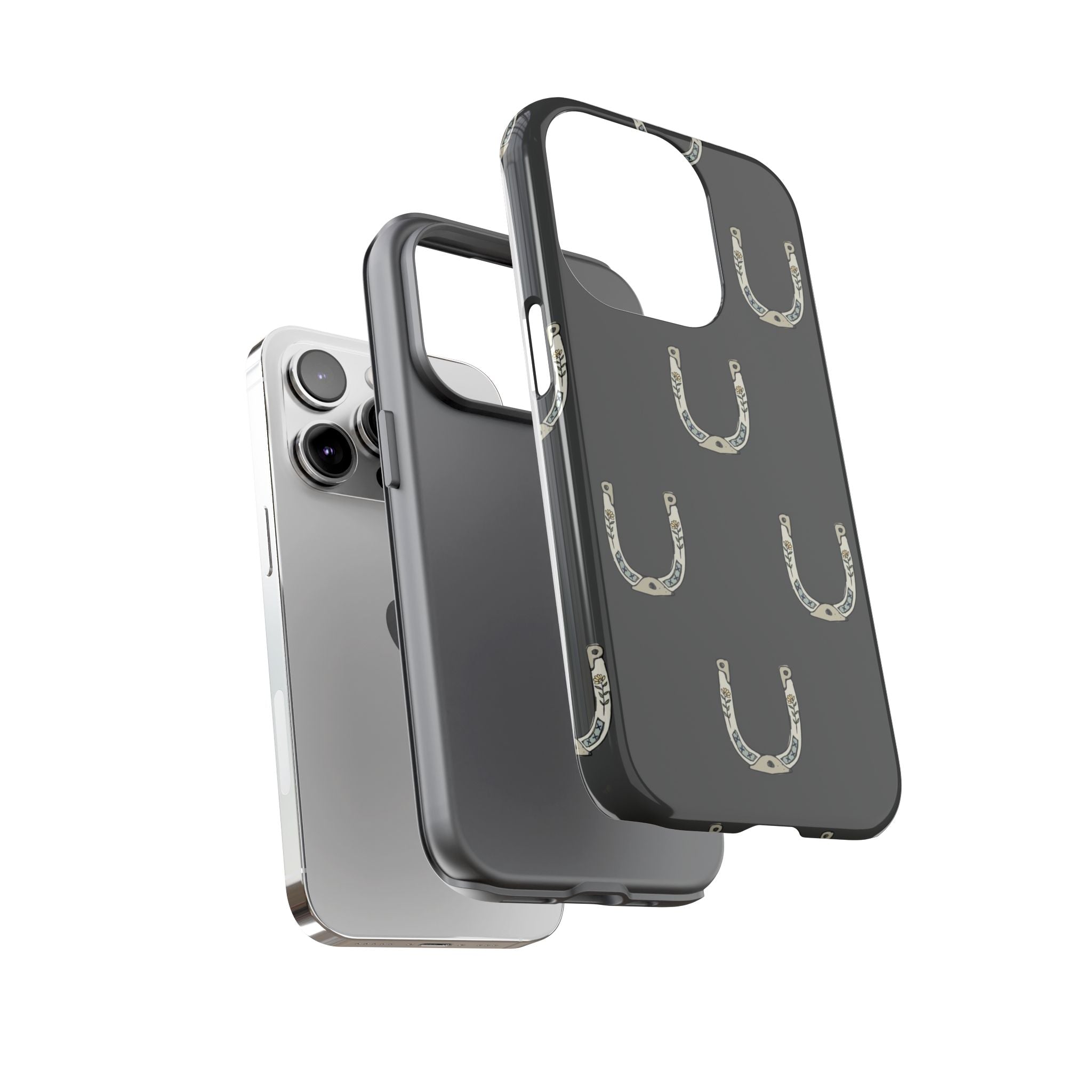 Lucky Horseshoe  — Lucky Rustic Grey iPhone Cover