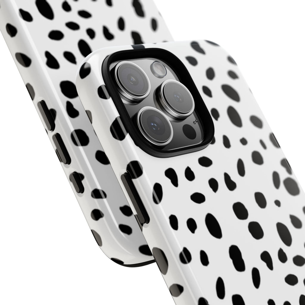 Dalmatian Spot Tough Phone Case — Black & White Protective Cover