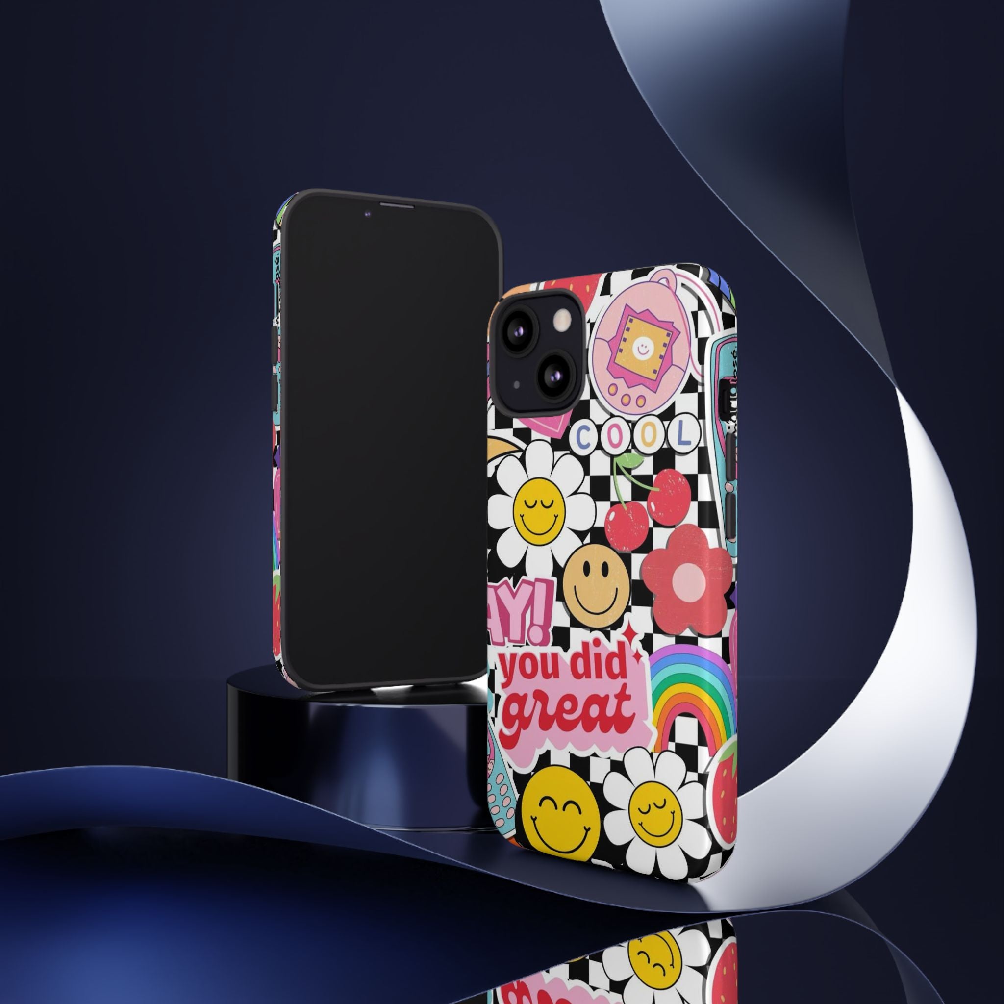 Retro Kawaii Sticker Collage, "You Did Great" Motivational Design