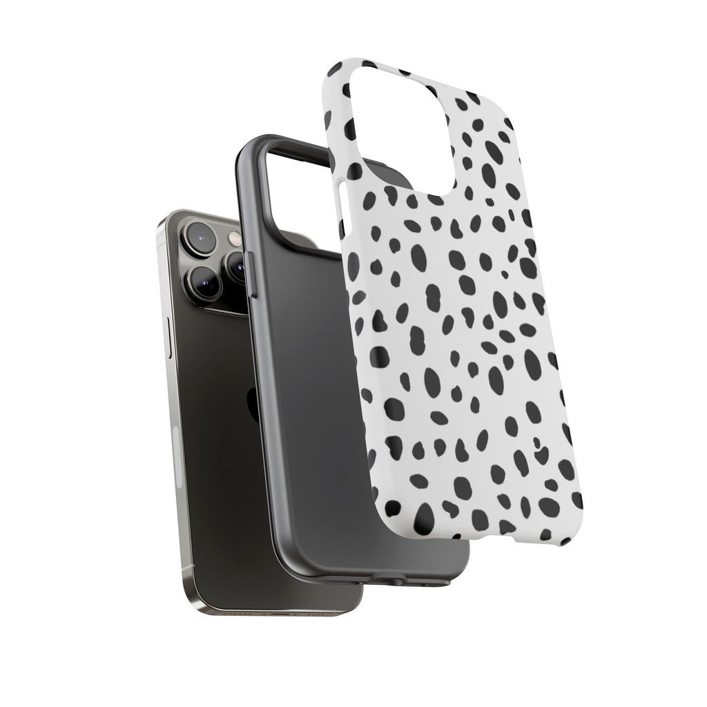 Dalmatian Spot Tough Phone Case — Black & White Protective Cover