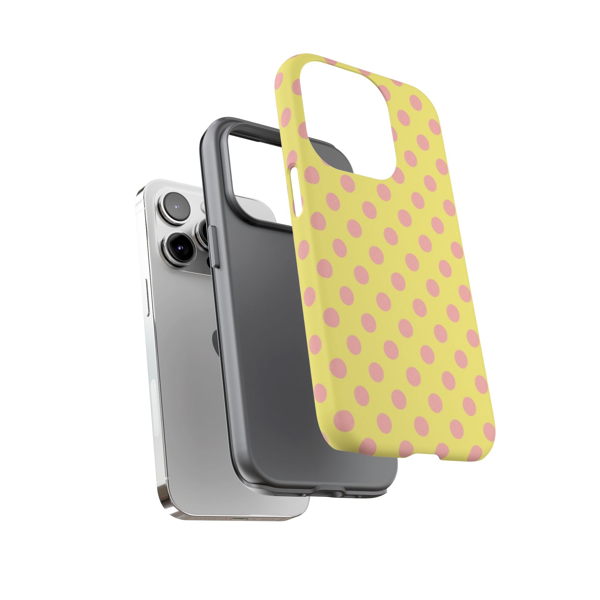Yellow Polka Dot Phone Case — Cute Pink Dot Tough Case