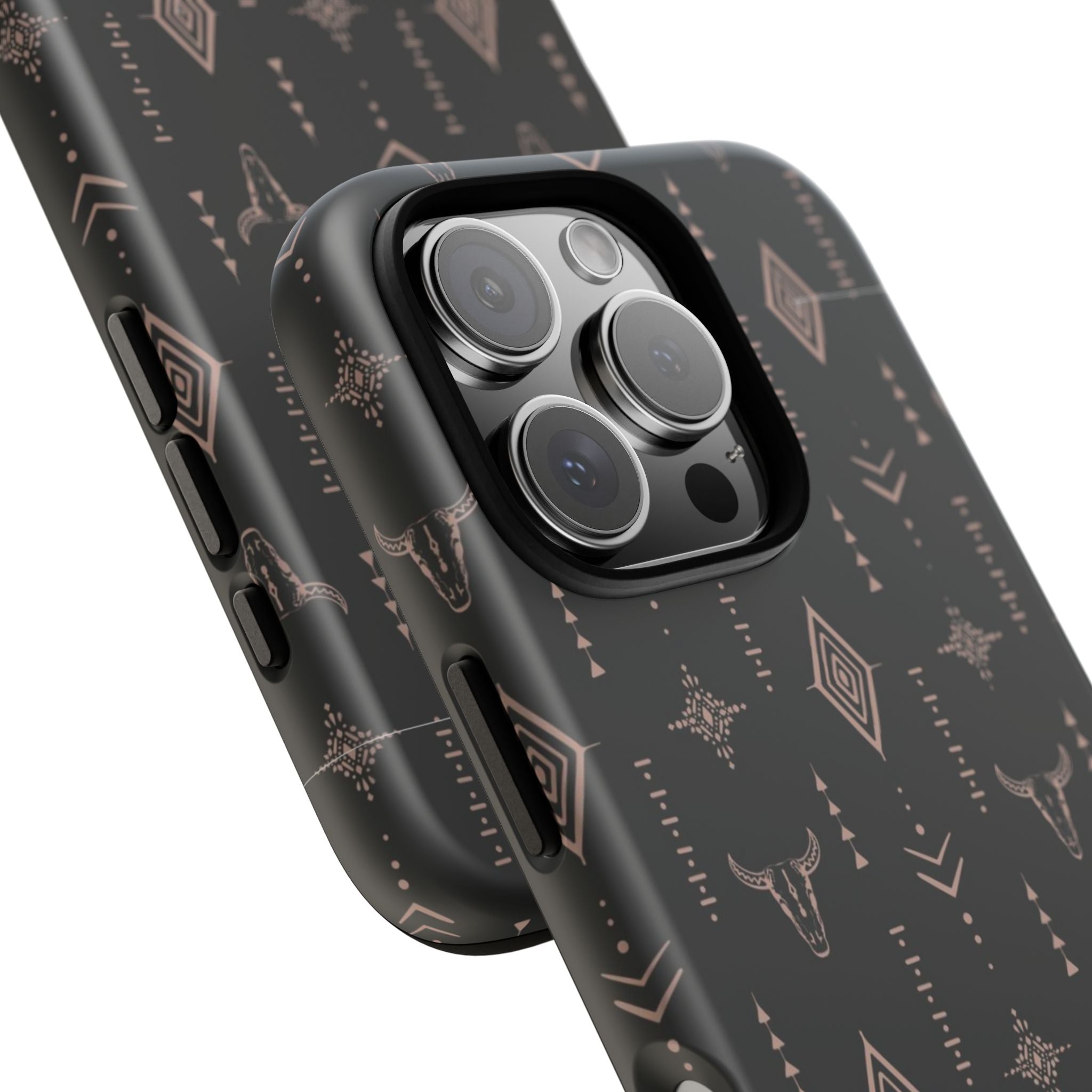 Western Diamond Bull Tough Phone Case — Protective Southwestern Pattern