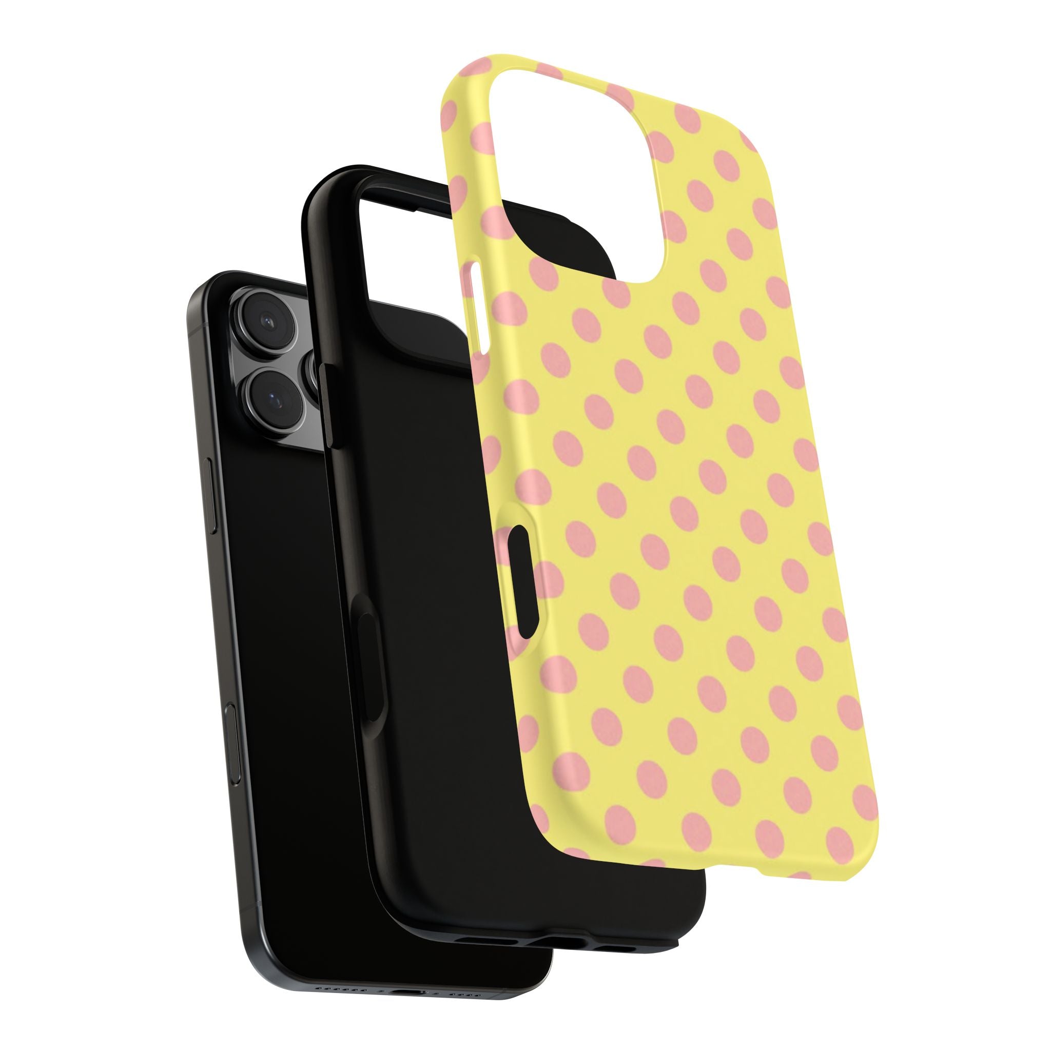 Yellow Polka Dot Phone Case — Cute Pink Dot Tough Case