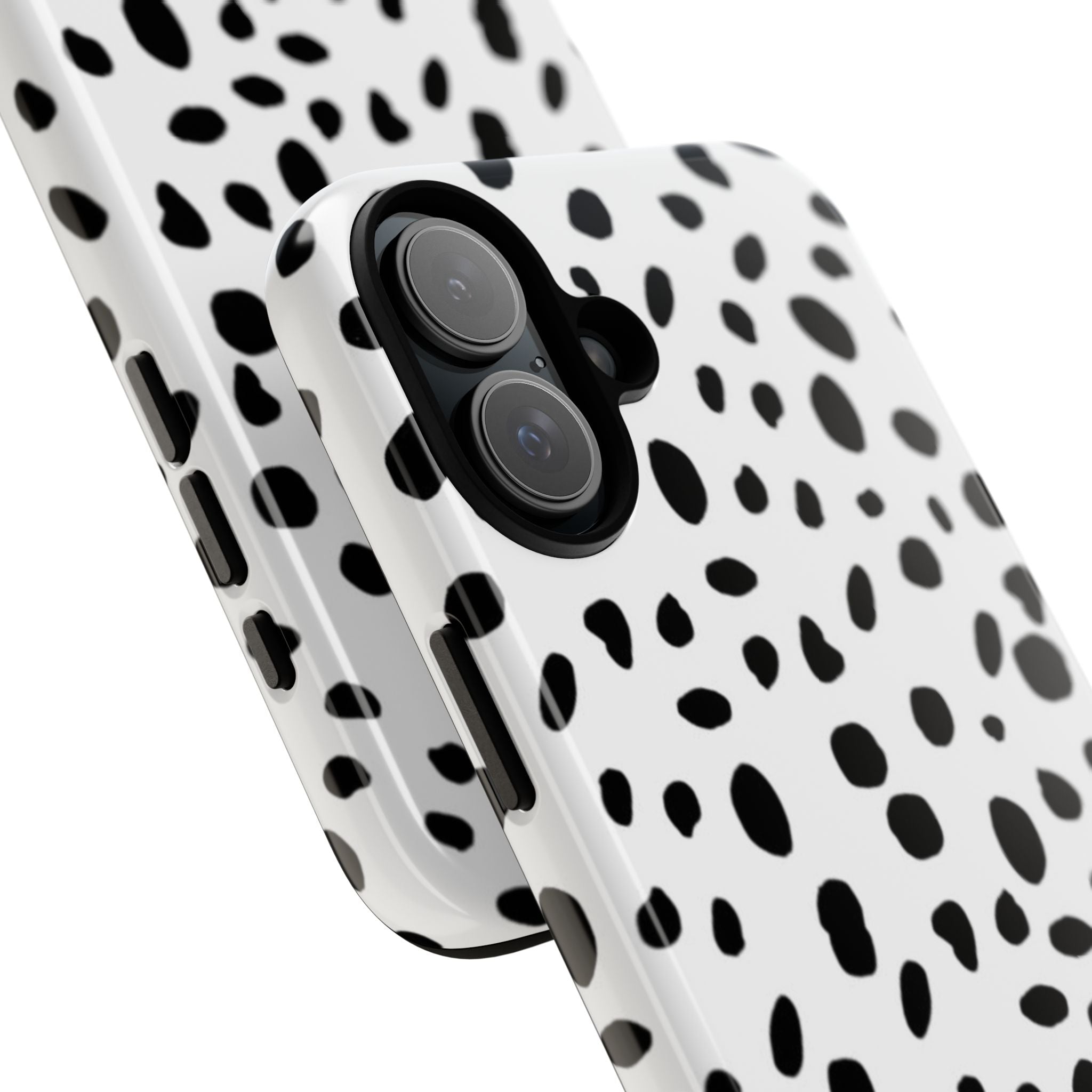 Dalmatian Spot Tough Phone Case — Black & White Protective Cover