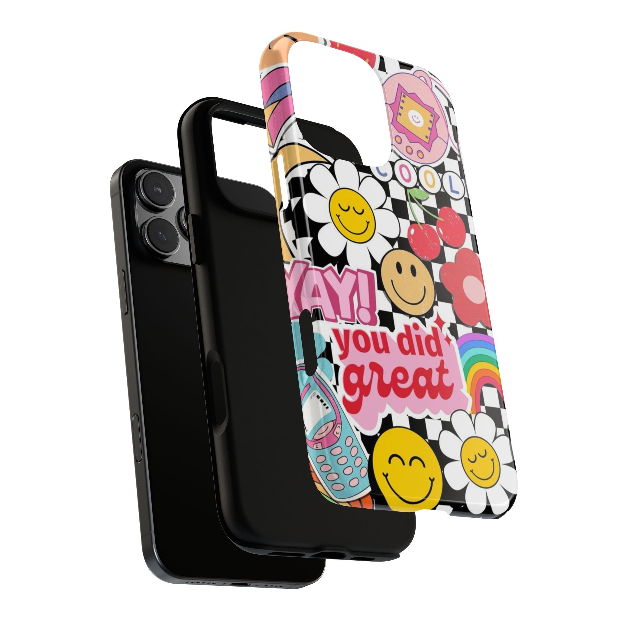 Retro Kawaii Sticker Collage, "You Did Great" Motivational Design