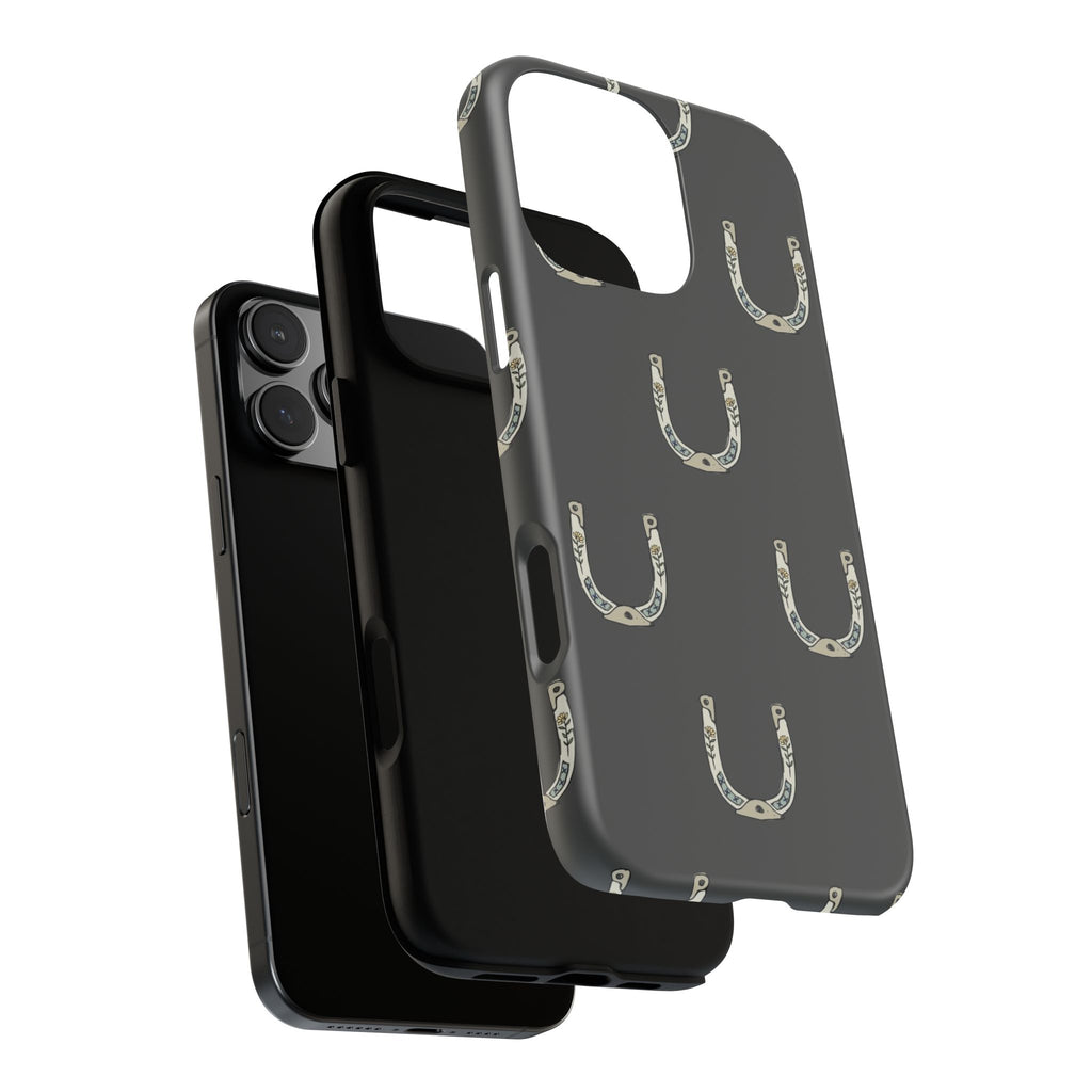 Lucky Horseshoe  — Lucky Rustic Grey iPhone Cover