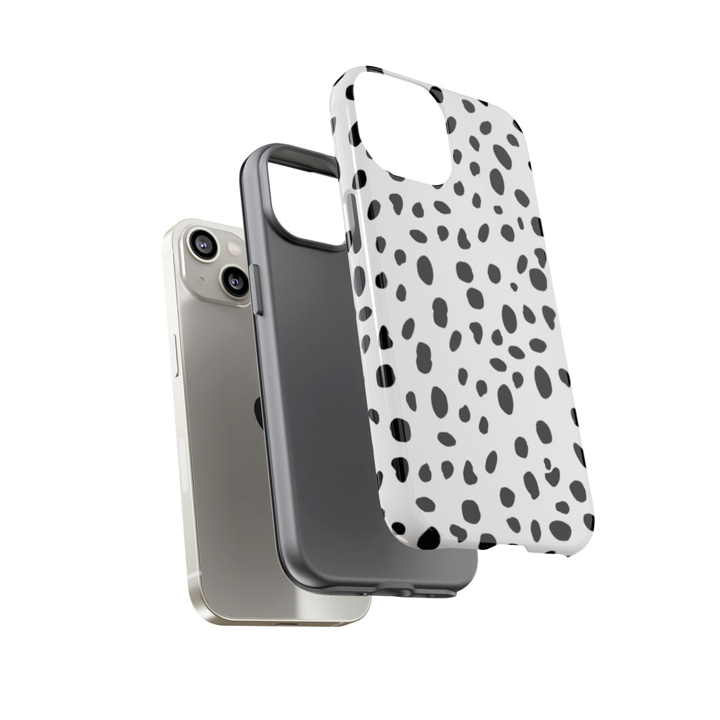 Dalmatian Spot Tough Phone Case — Black & White Protective Cover