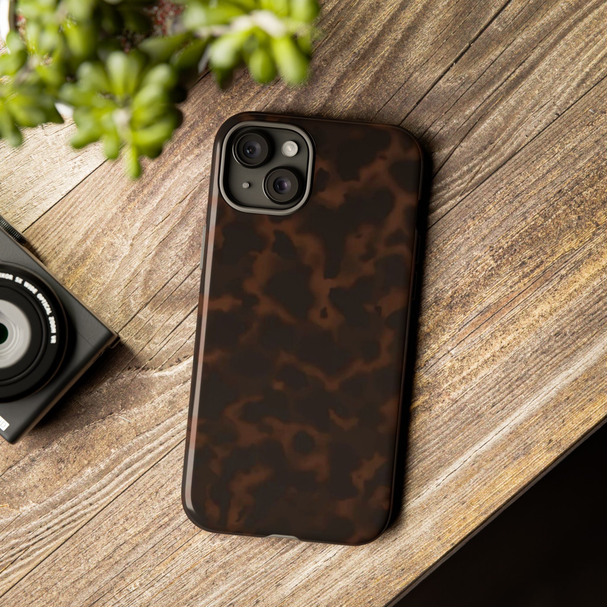 Tortie Brown — Dark Tortoiseshell Protective Cover