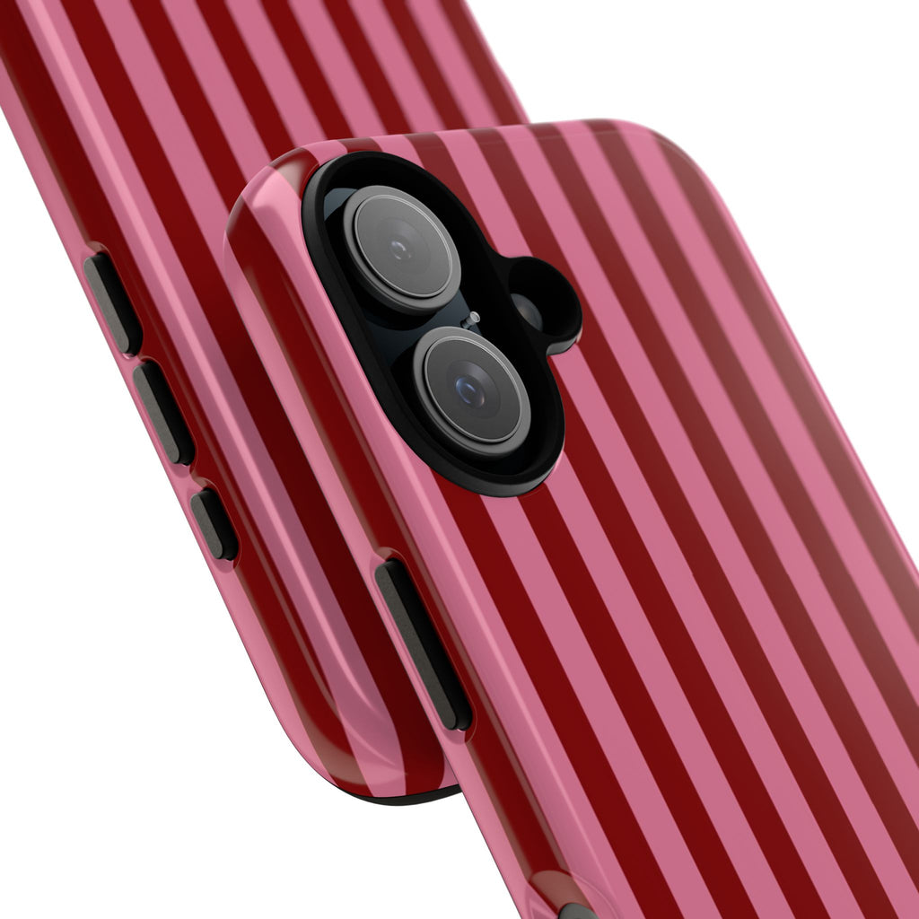 Ruby Red Stripes Case | Tough Phone Case