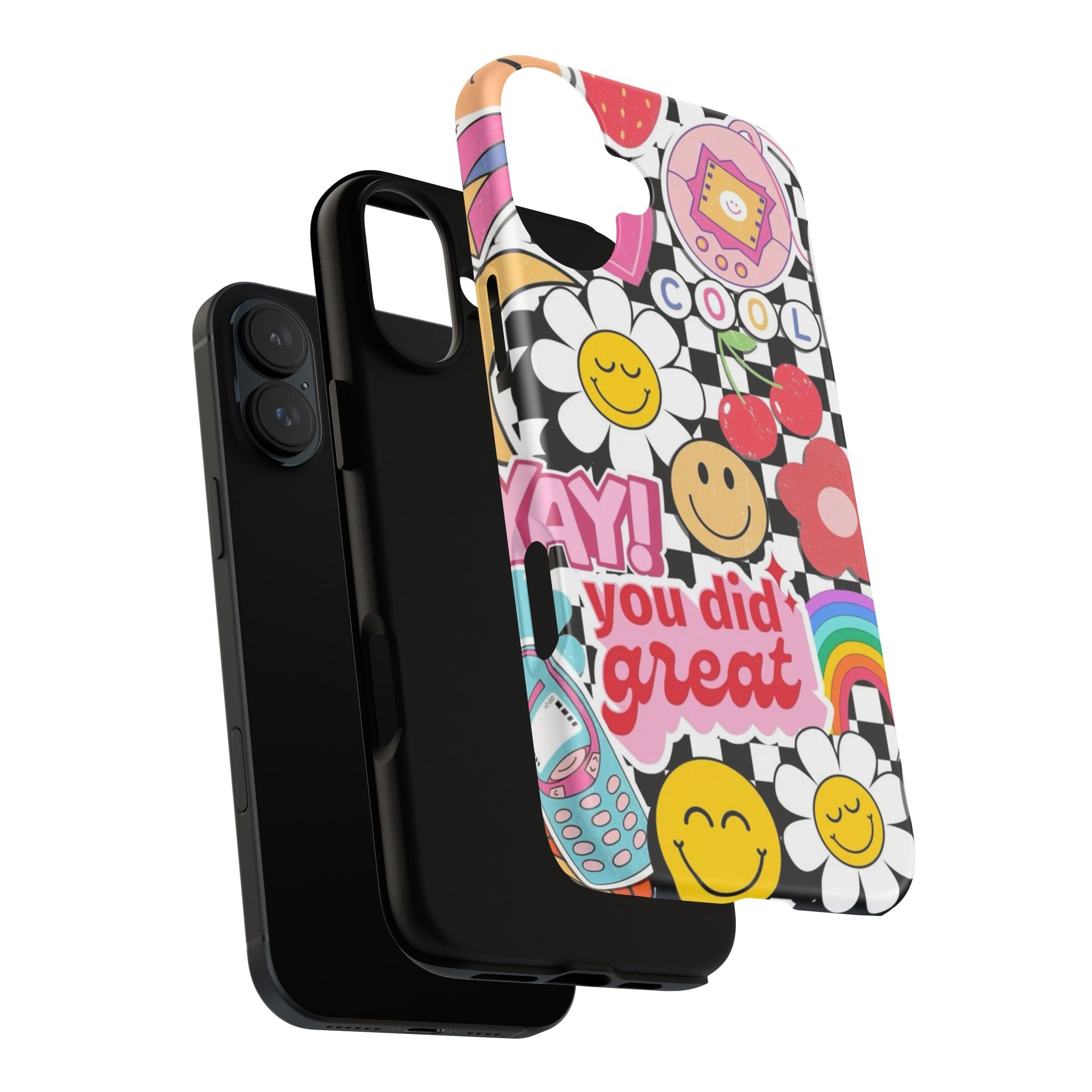 Retro Kawaii Sticker Collage, "You Did Great" Motivational Design